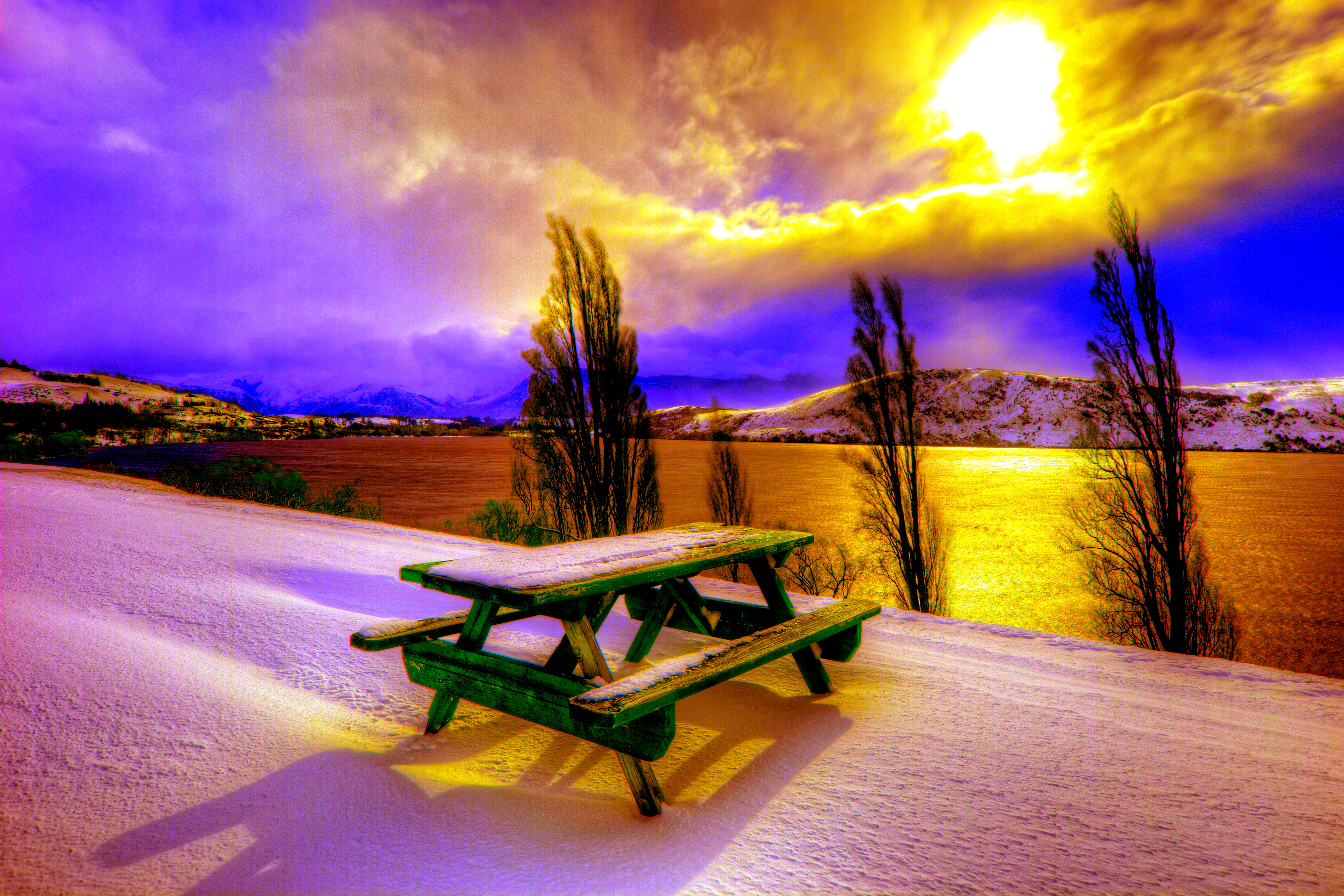 Winter Sunset Desktop Backgrounds