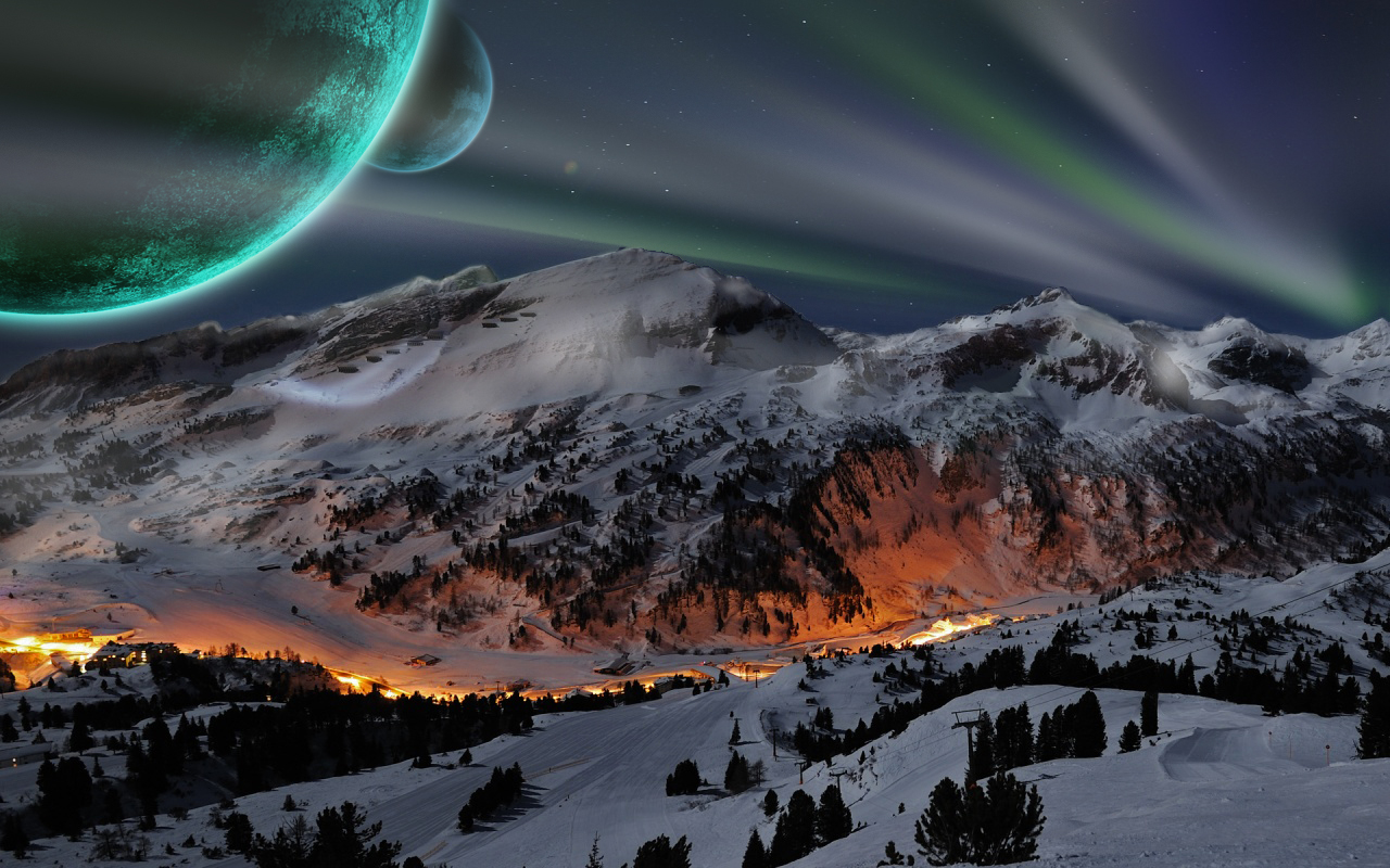 Wolf Aurora Borealis Wallpapers