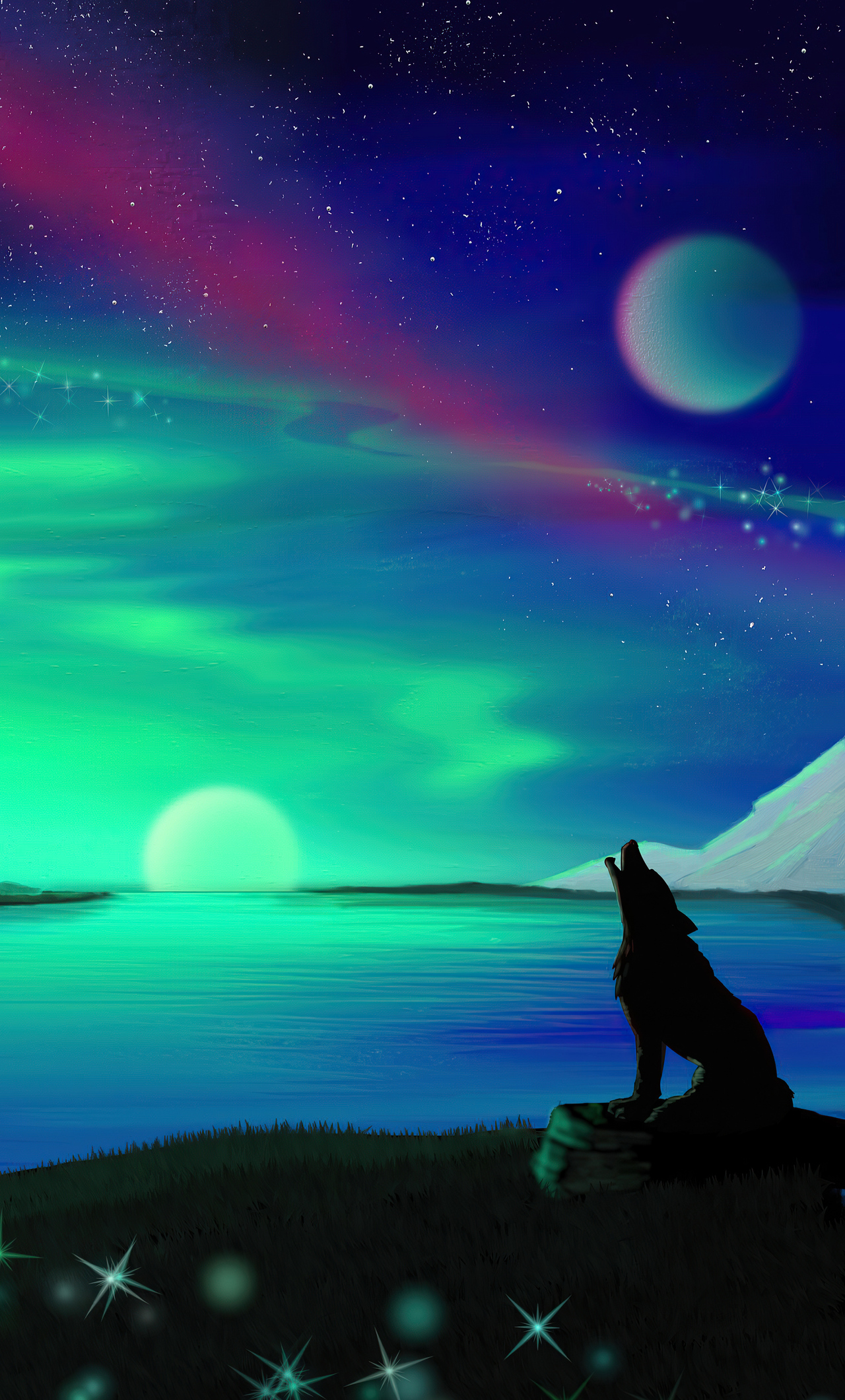 Wolf Aurora Borealis Wallpapers