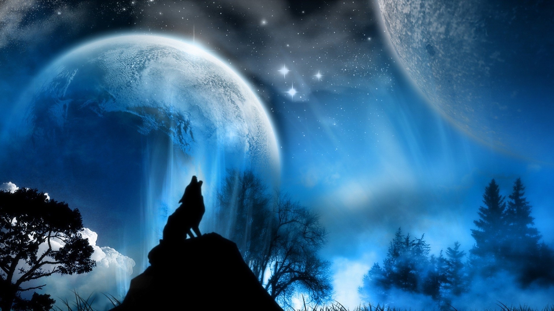 Wolf Howling At The Moon Wallpapers