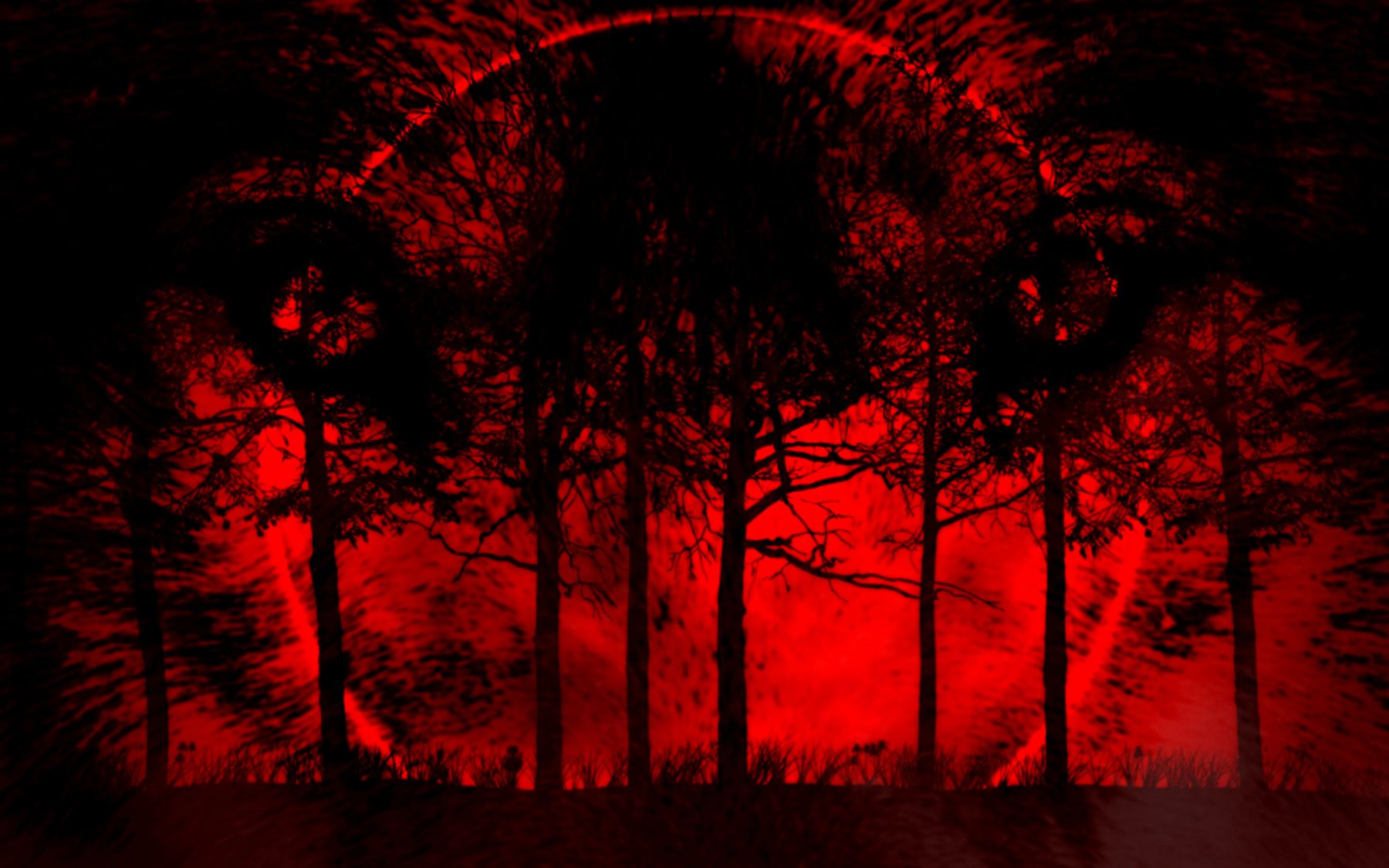 Wolf Howling At The Red Moon Wallpapers