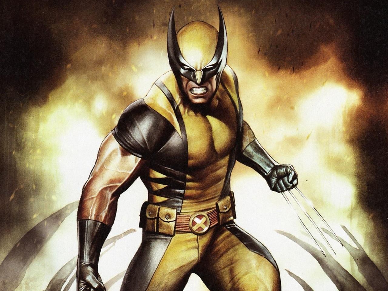 Wolverine Gold Claws Dark Wallpapers