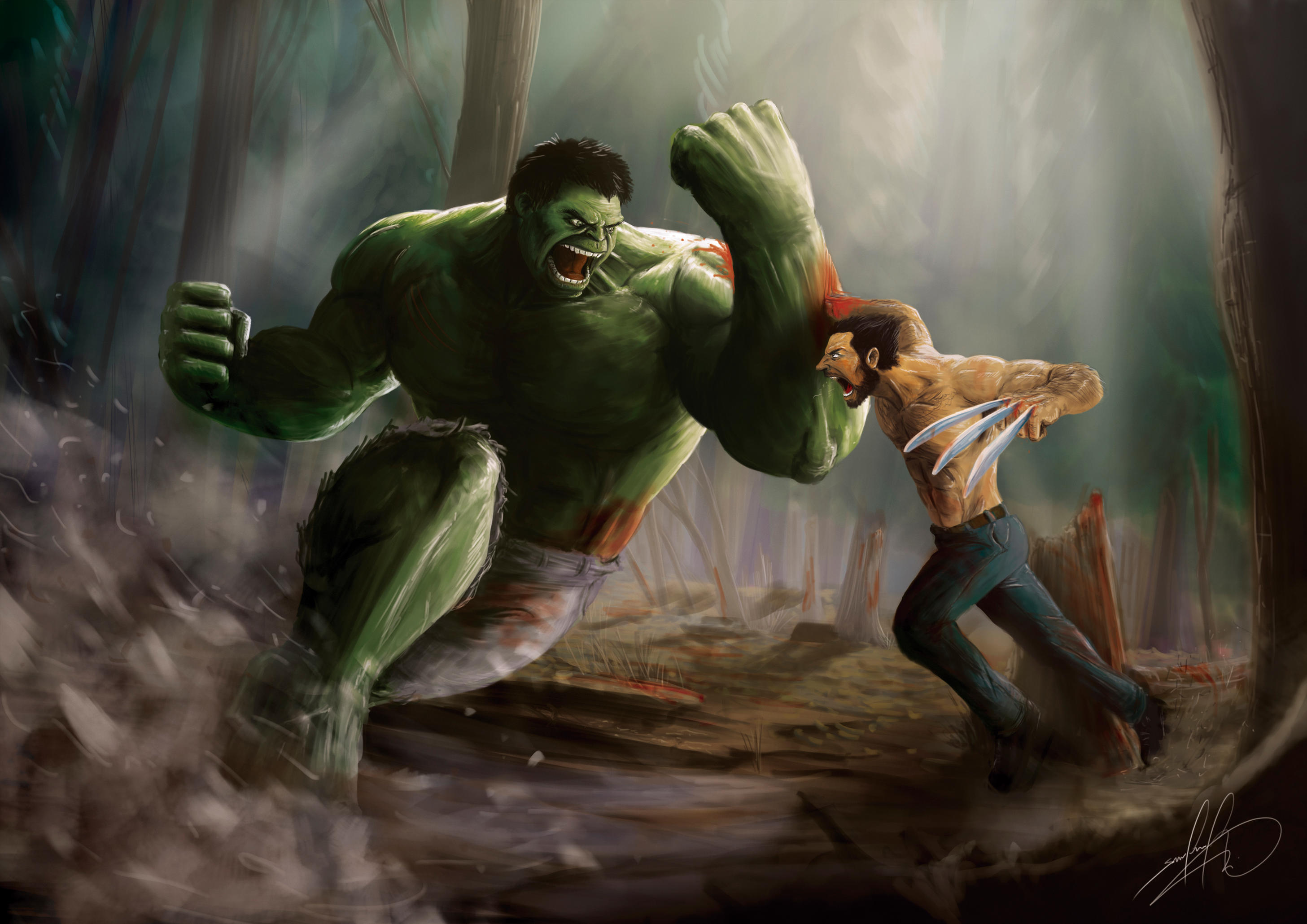 Wolverine Vs Hulk Wallpapers