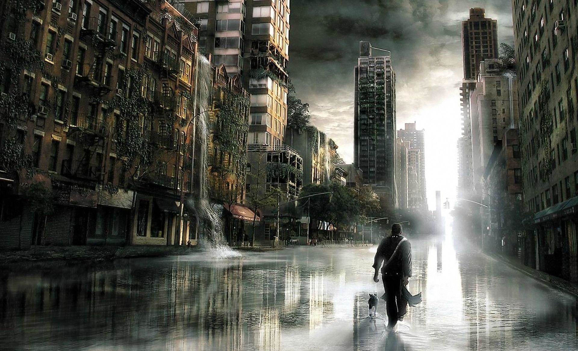 Woman Alone In Post Apocalyptic Wallpapers