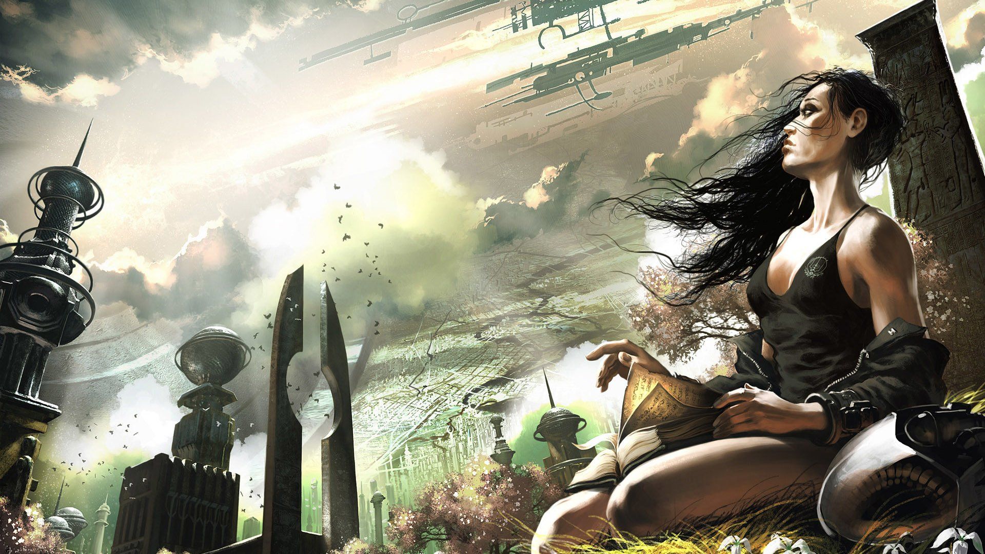 Woman Alone In Post Apocalyptic Wallpapers