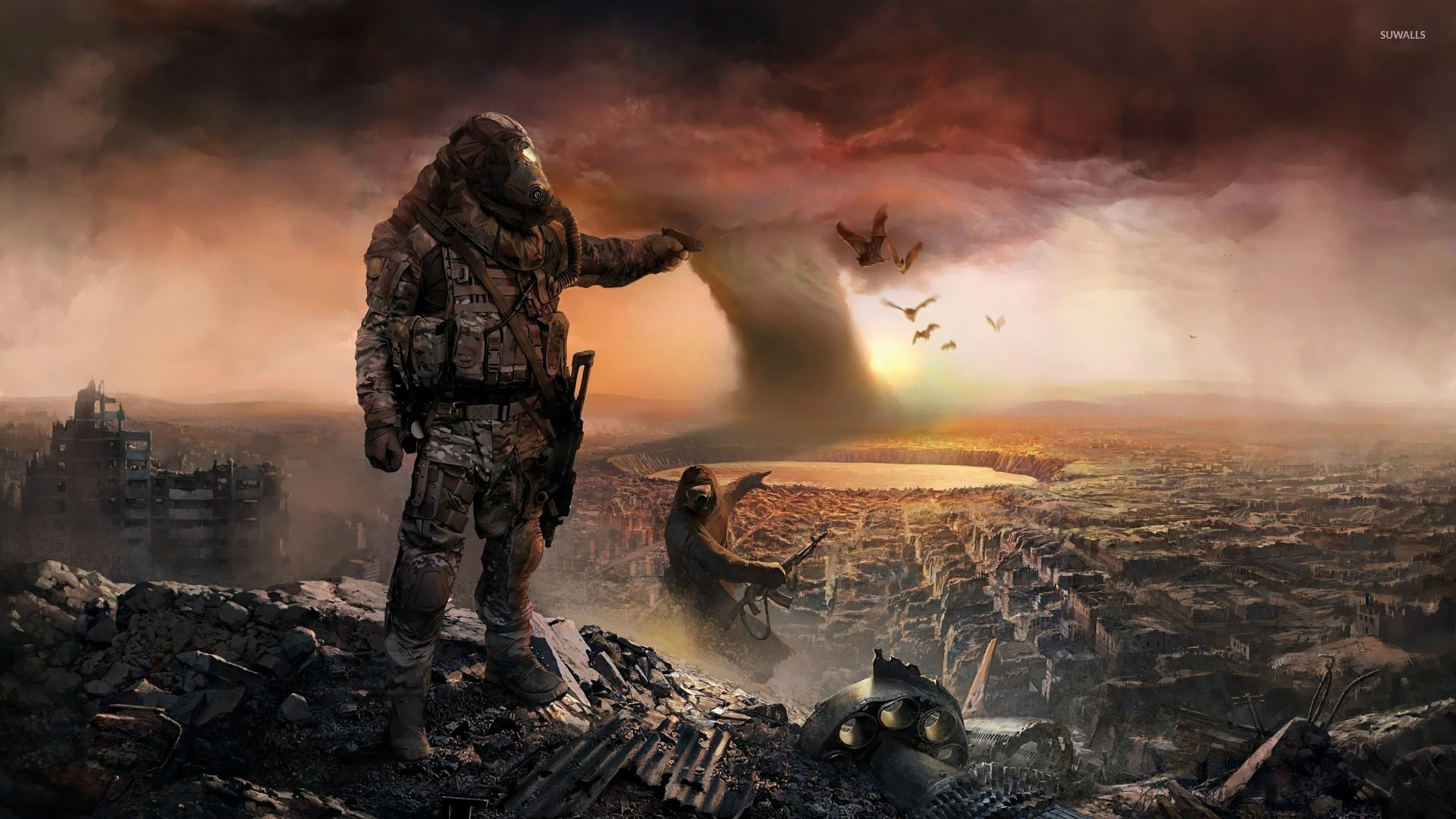 Woman Alone In Post Apocalyptic Wallpapers