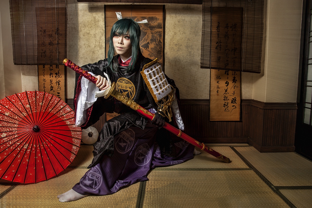 Woman Samurai Warrior With Sword
 Wallpapers