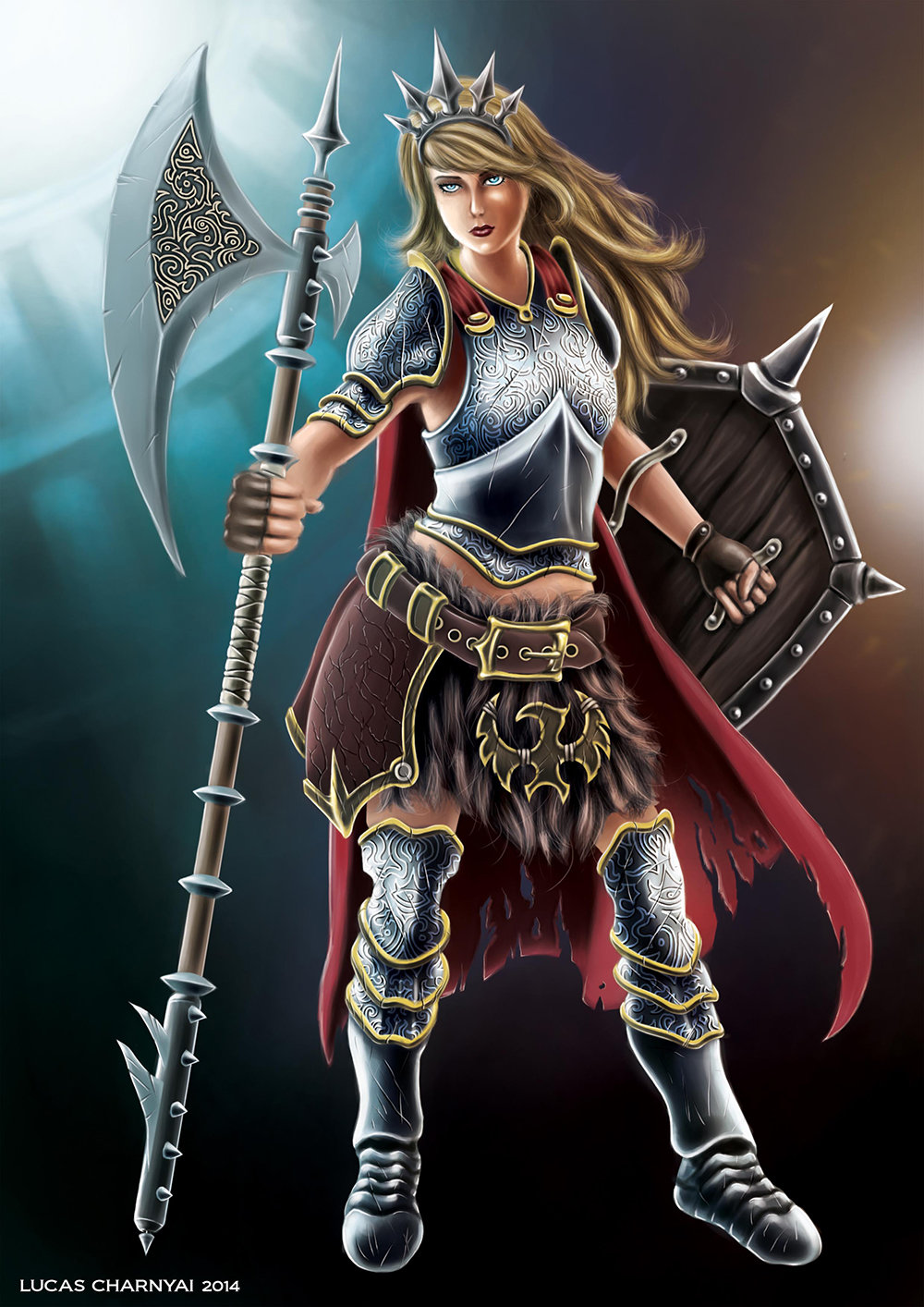 Woman Warrior With Axe Wallpapers