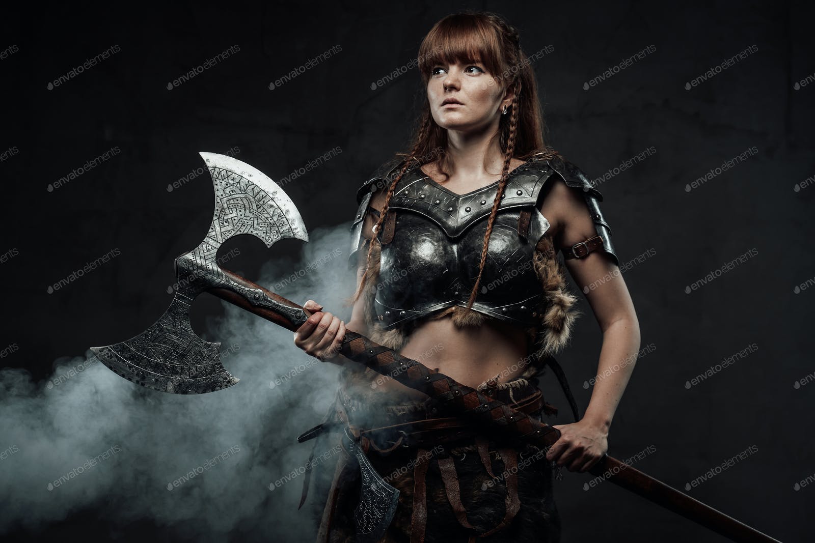 Woman Warrior With Axe Wallpapers