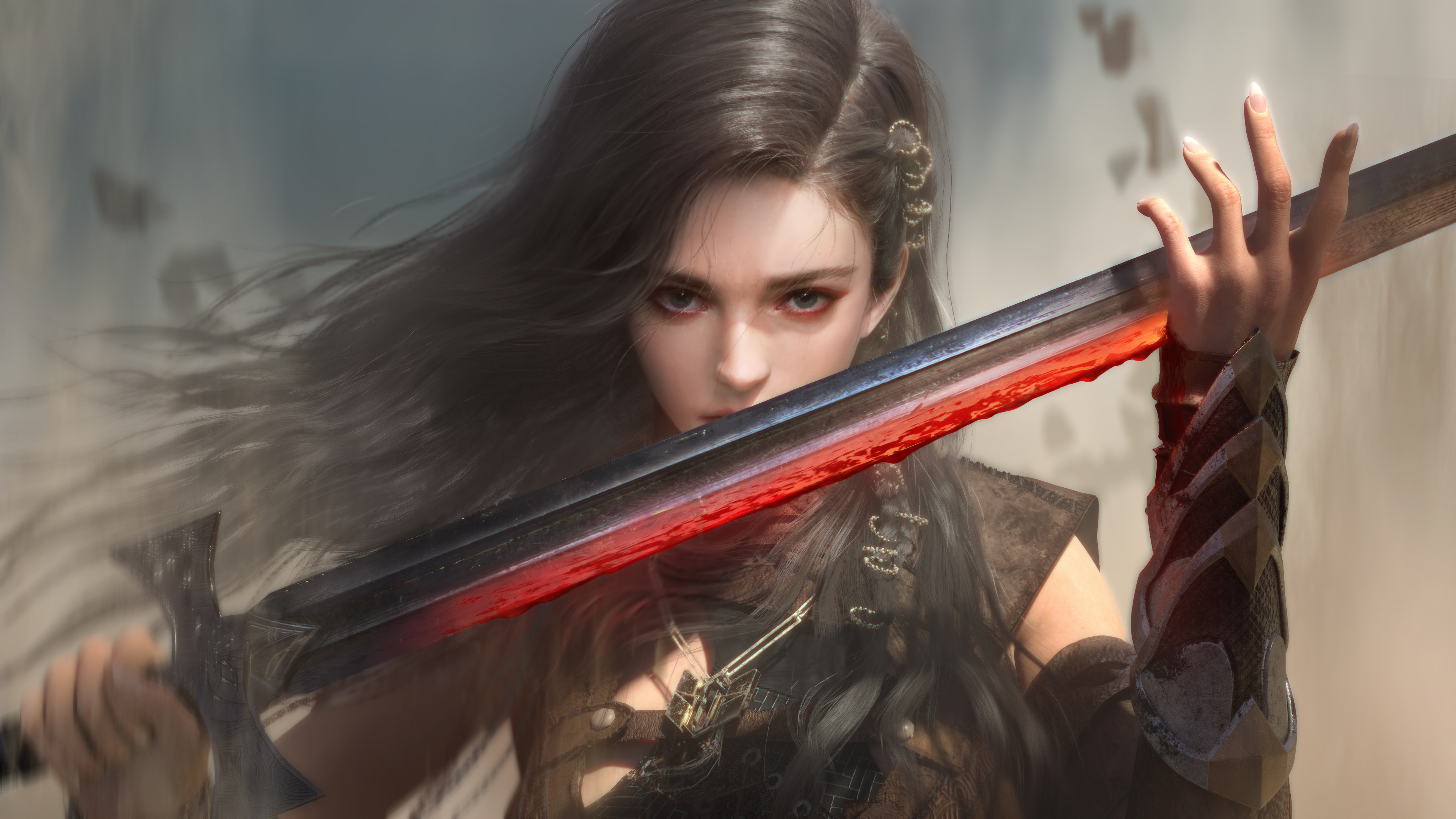 Woman Warrior With Sword Cool
 Wallpapers