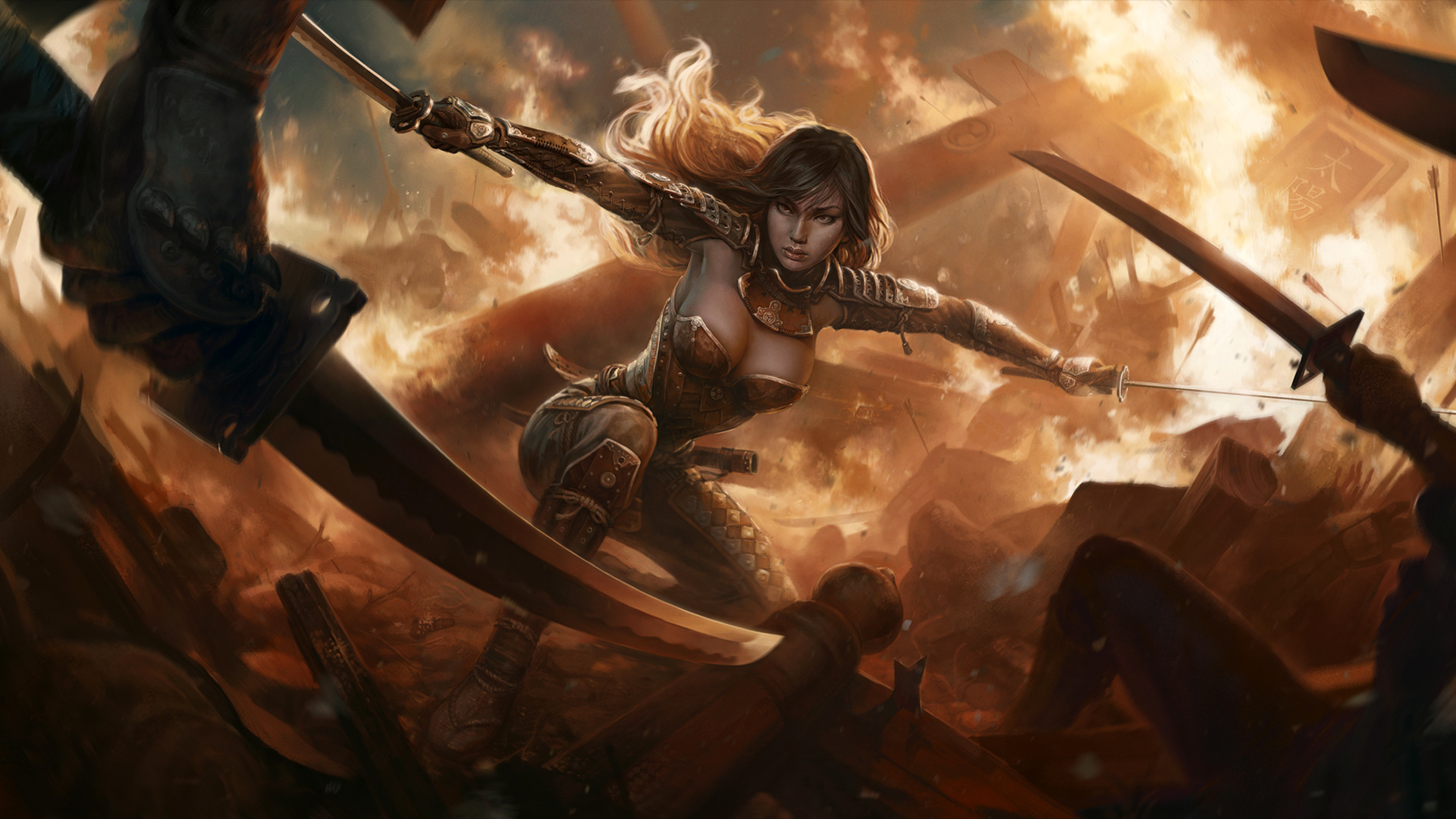 Woman Warrior With Sword Cool
 Wallpapers