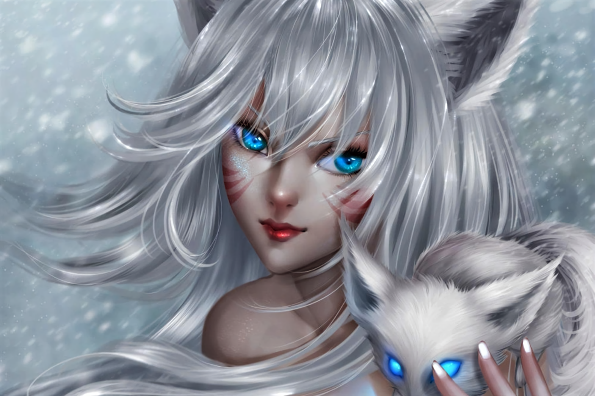 Women With Cat 4K Fantasy Art
 Wallpapers