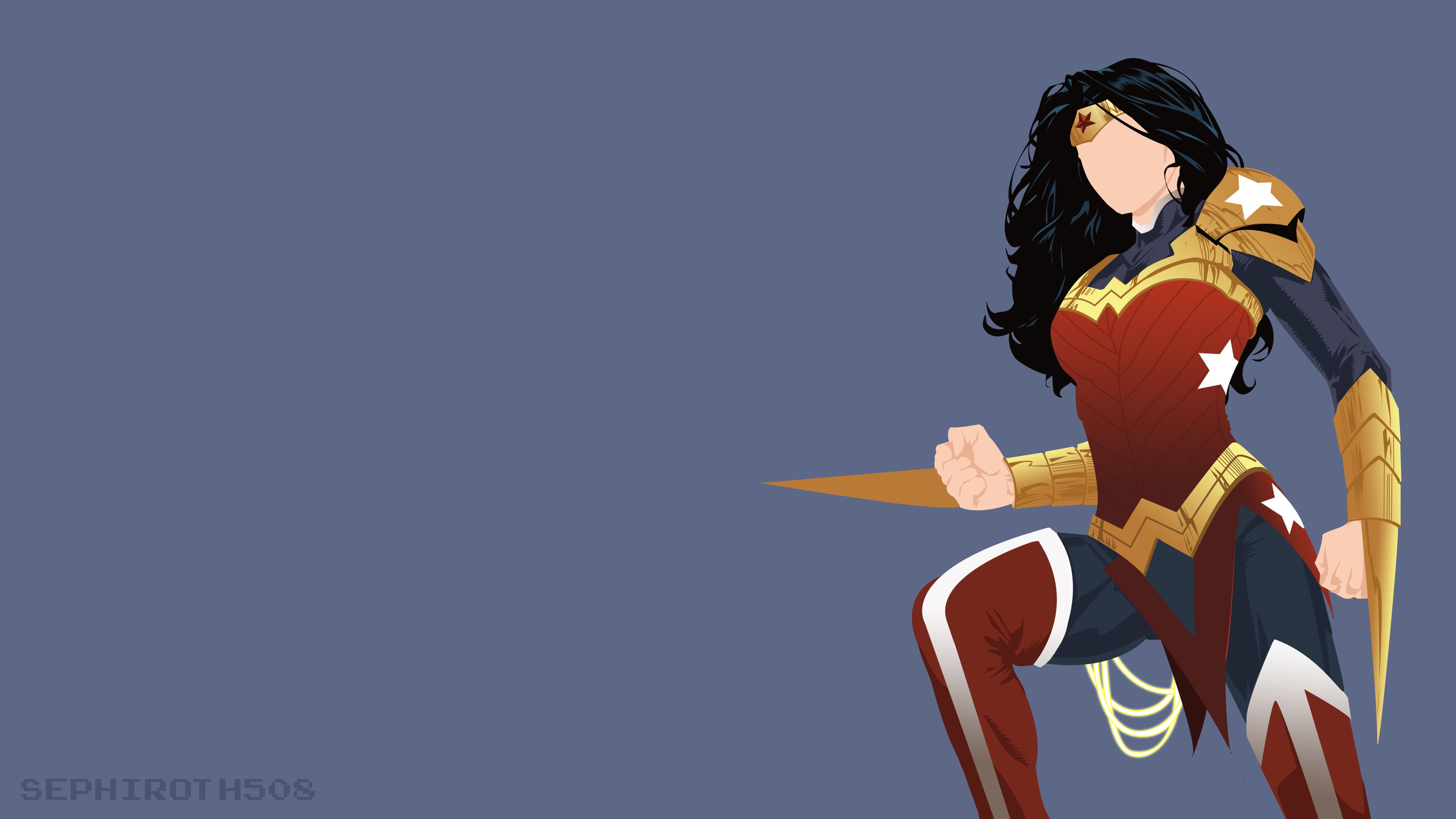 Wonder Woman 8K Minimalist Wallpapers