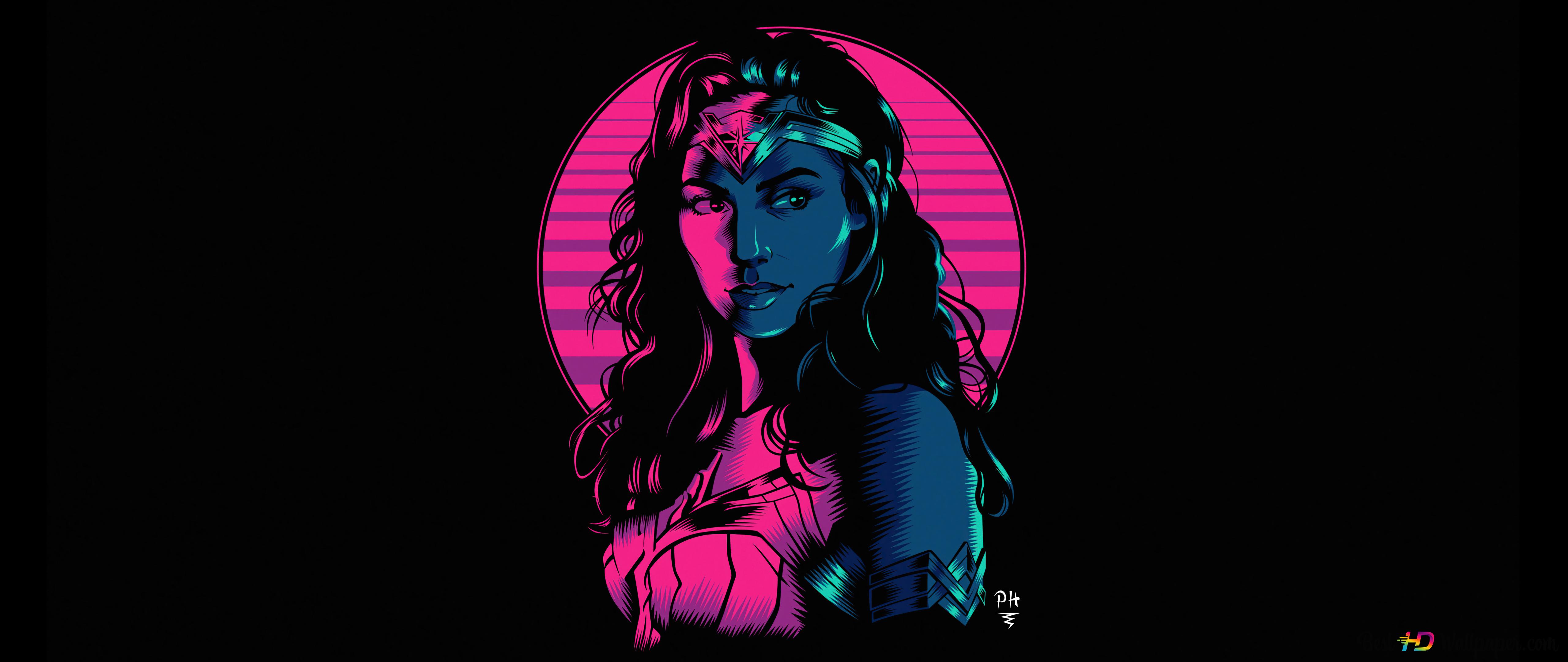 Wonder Woman 8K Minimalist Wallpapers