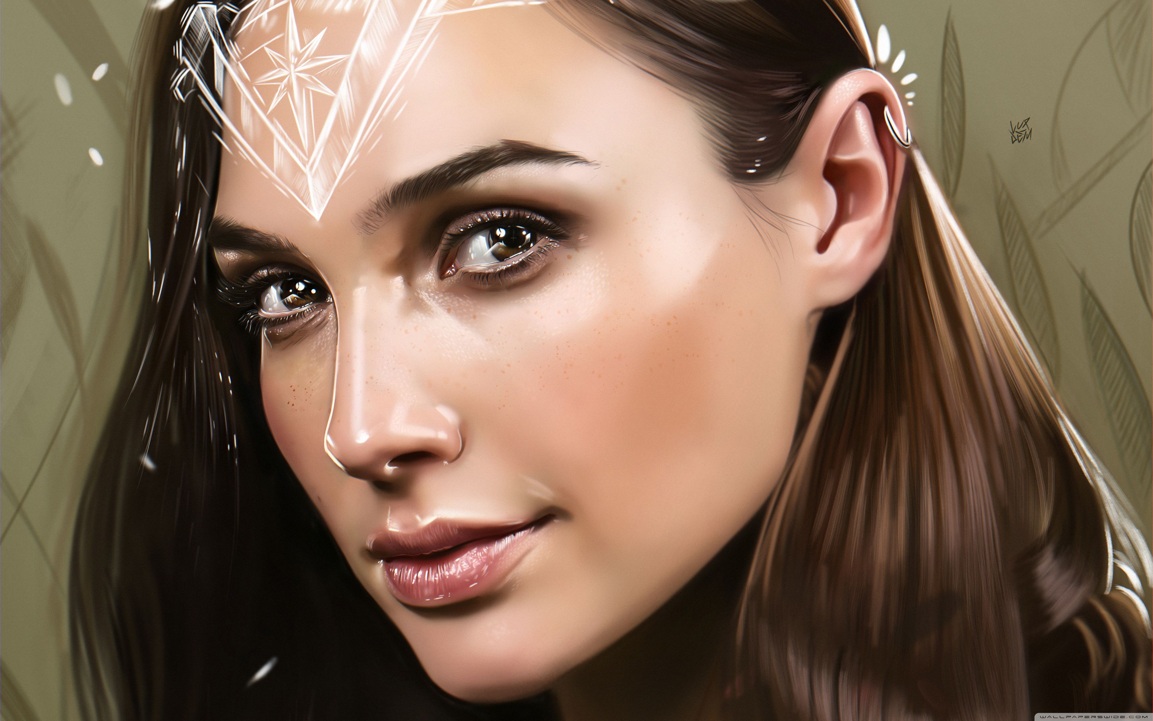 Wonder Woman Gal Gadot Face Wallpapers