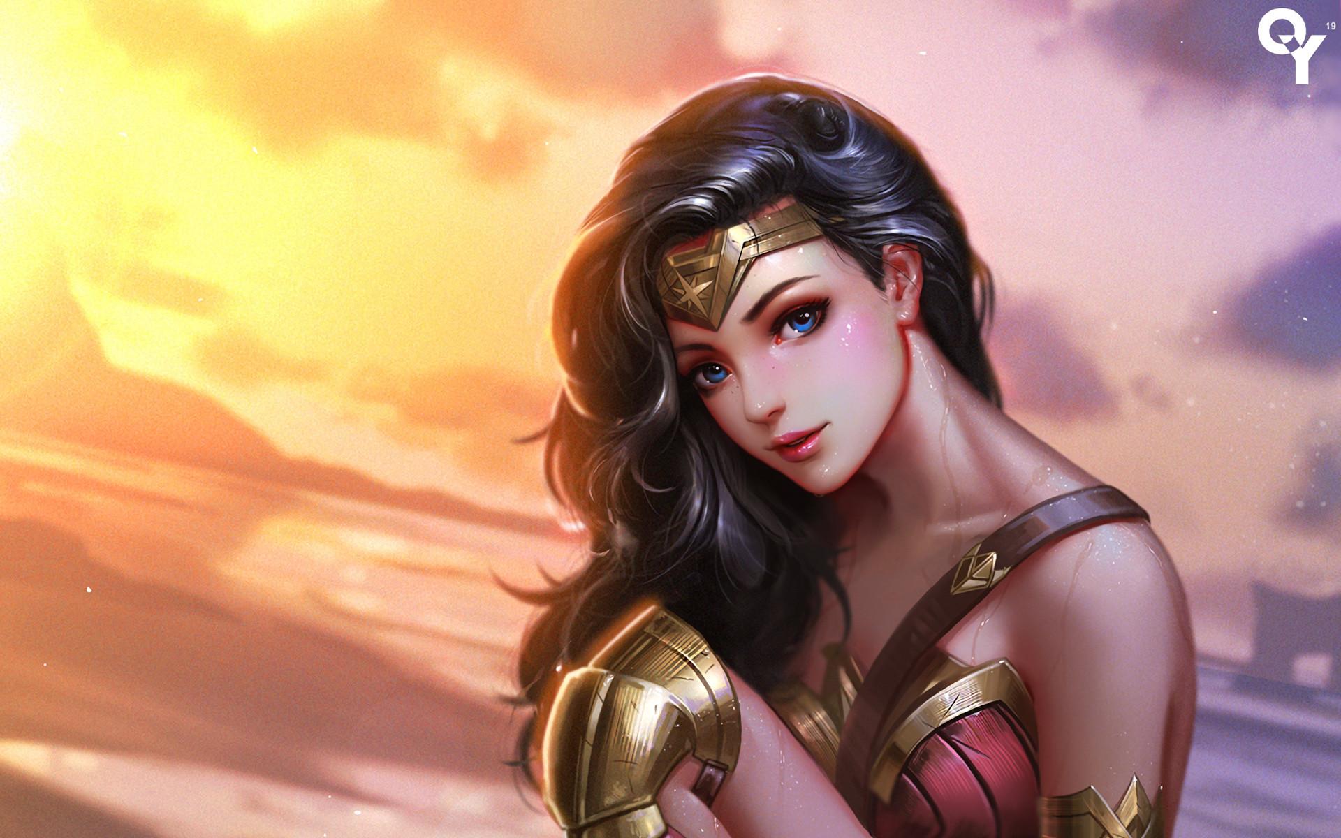 Wonder Woman Lightning Swing Art Wallpapers