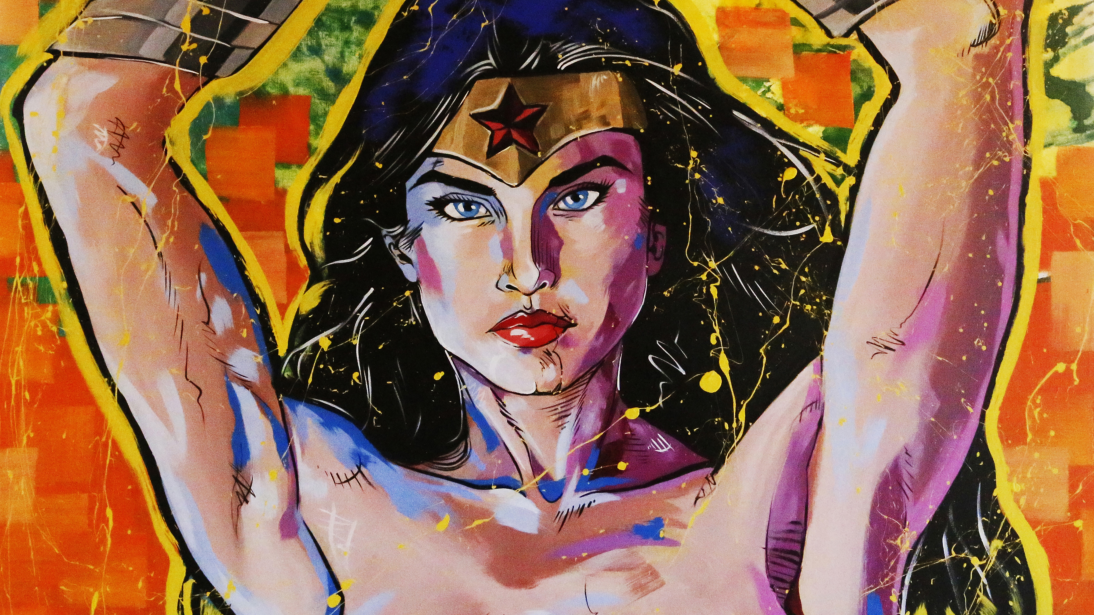 Wonder Woman Paint Art Wallpapers