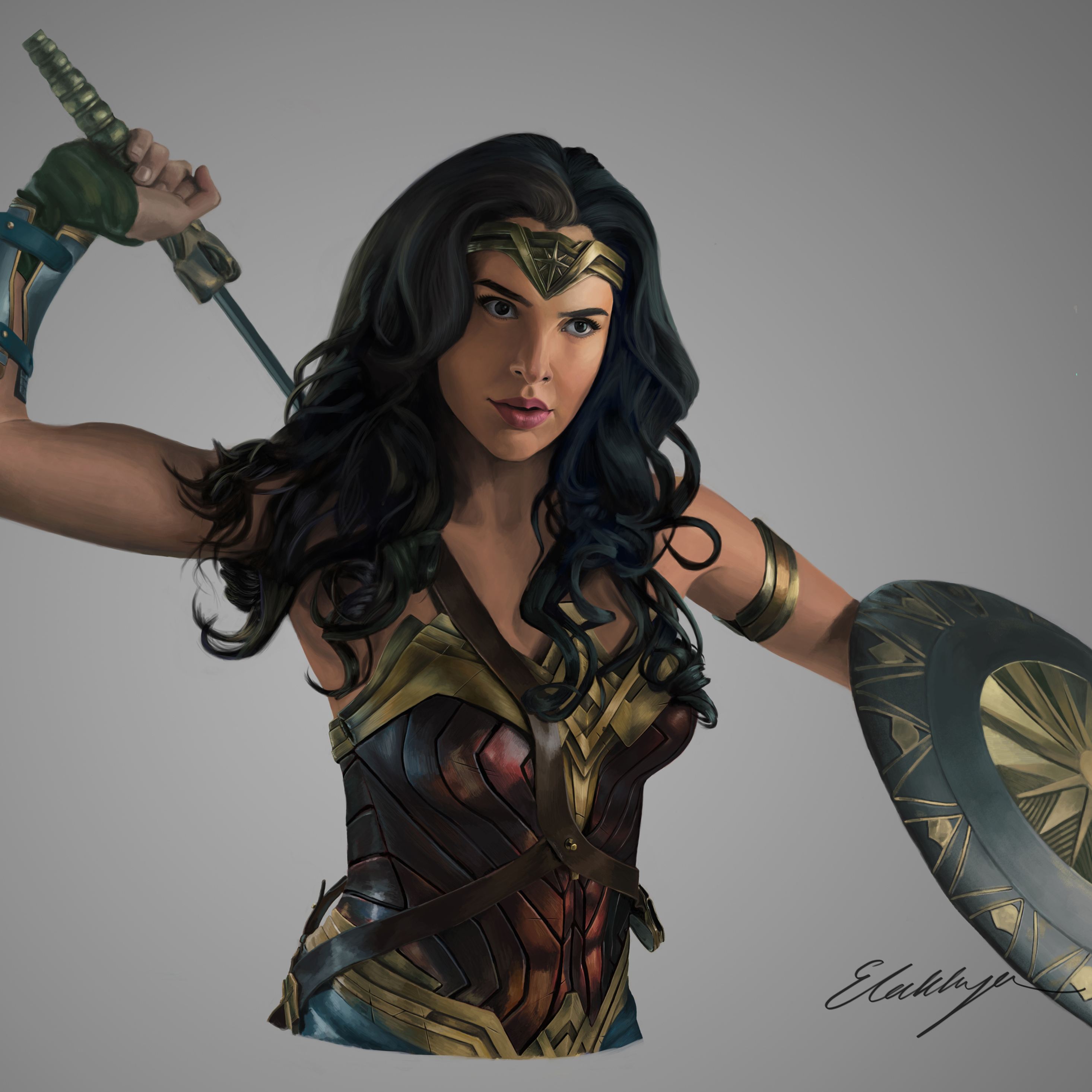 Wonder Woman Paint Art Wallpapers