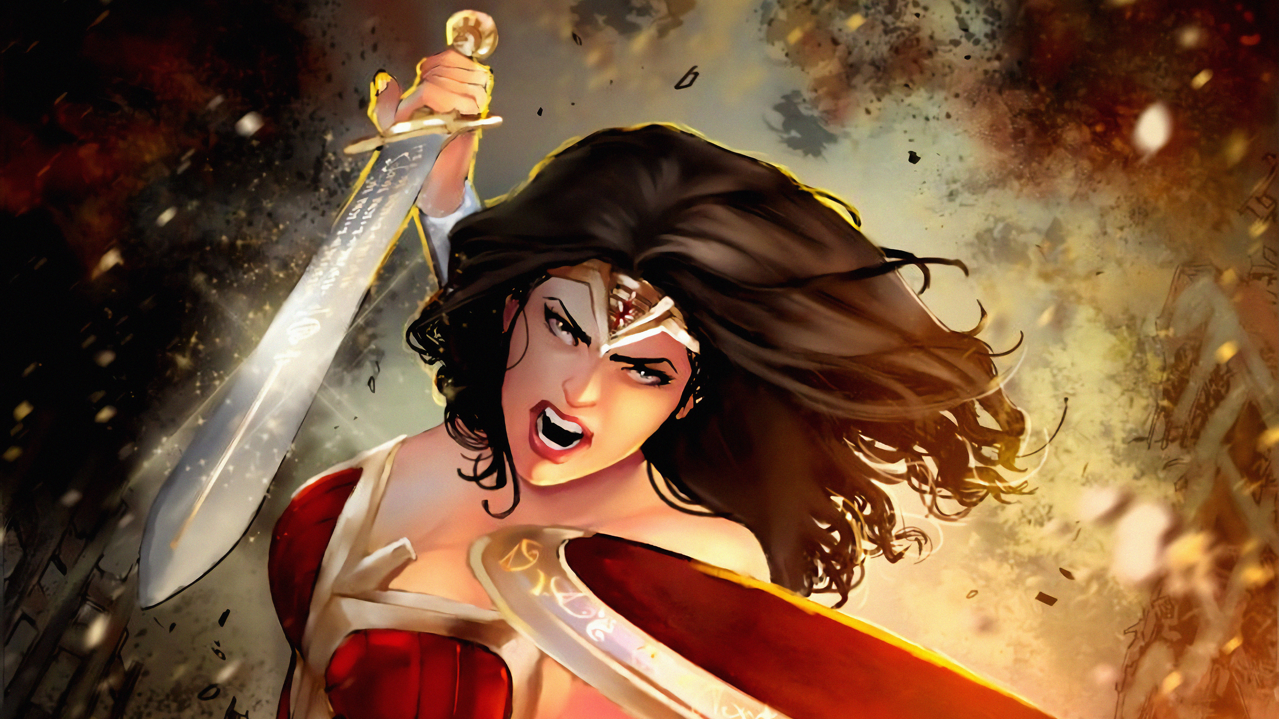 Wonder Woman Poly Art Wallpapers