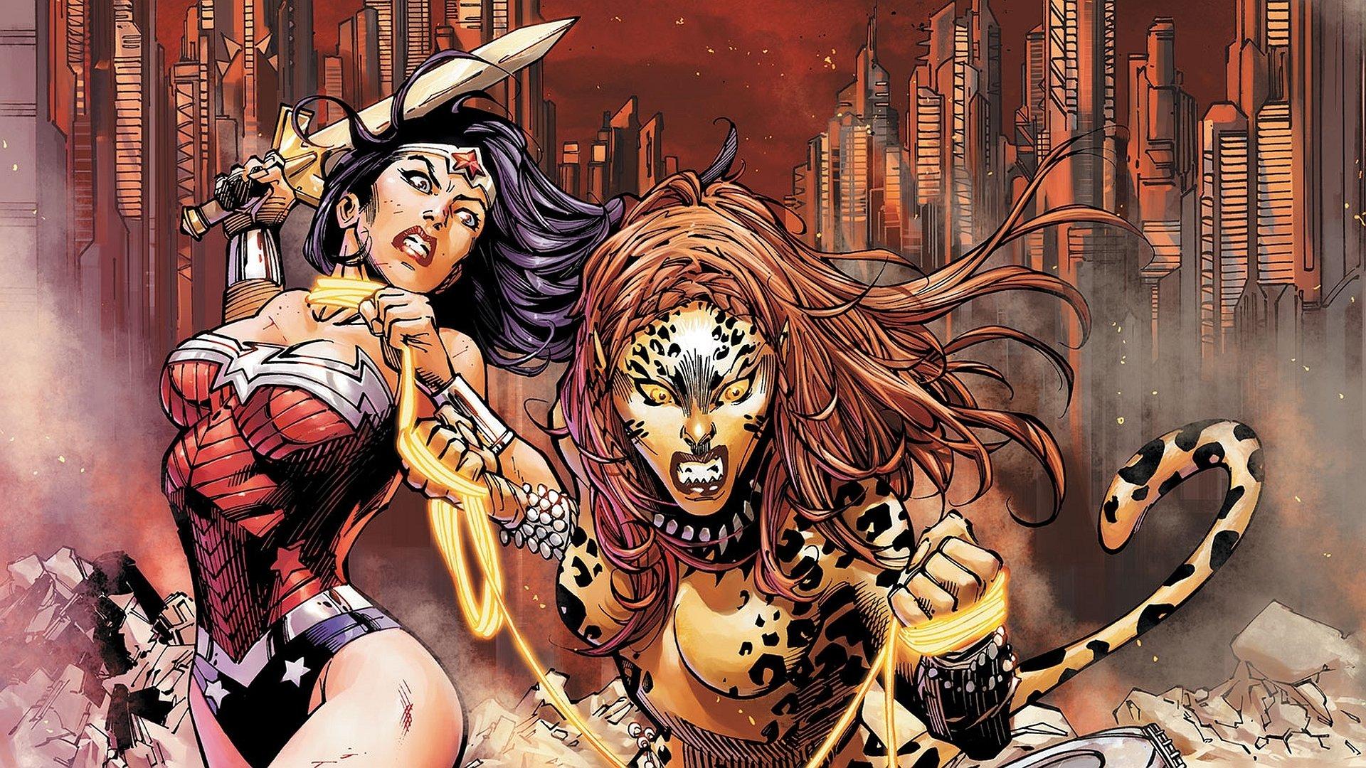 Wonder Woman Vs Cheetah Art Wallpapers