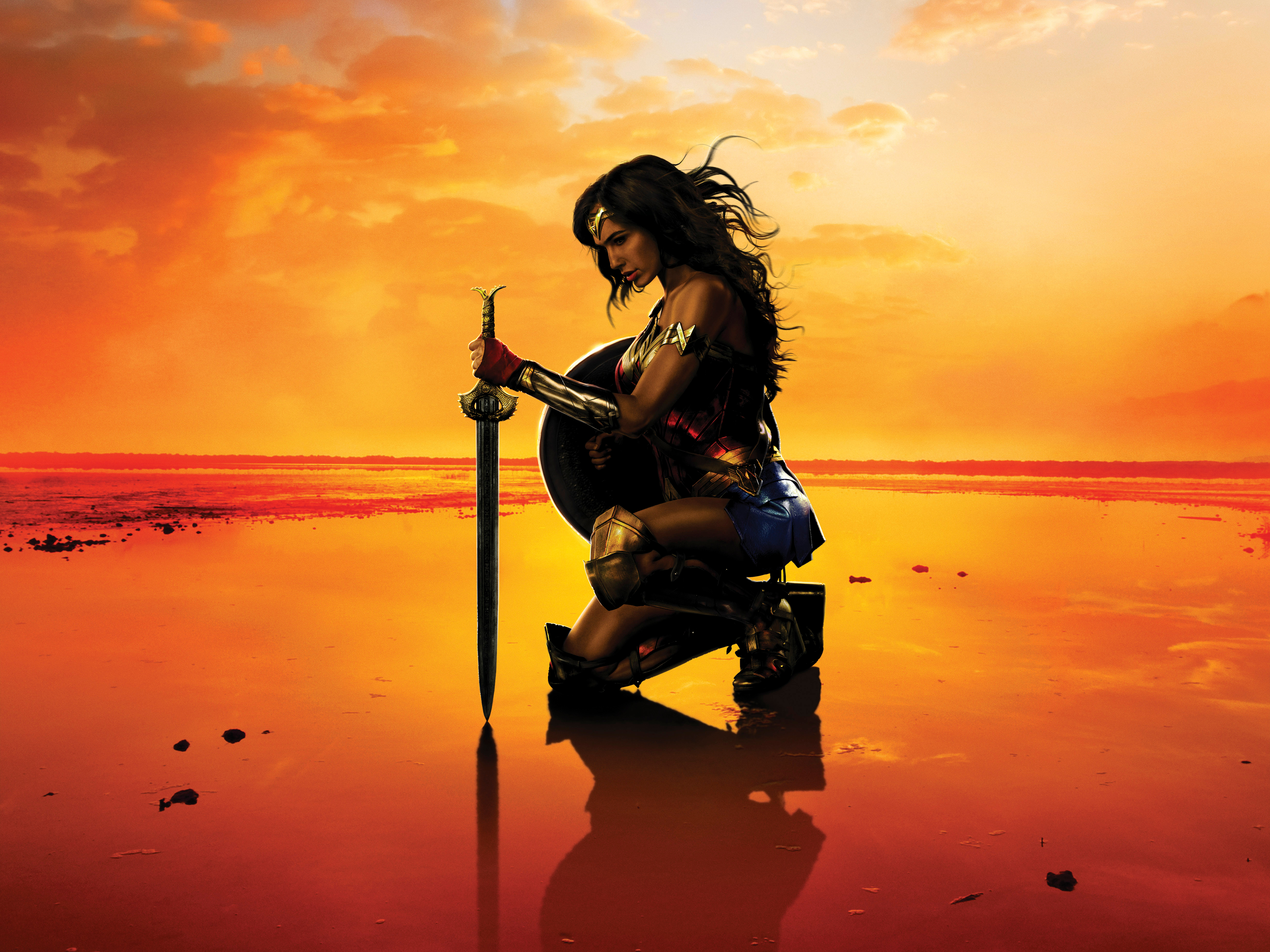 Wonder Woman With Sword And Shield Wallpapers