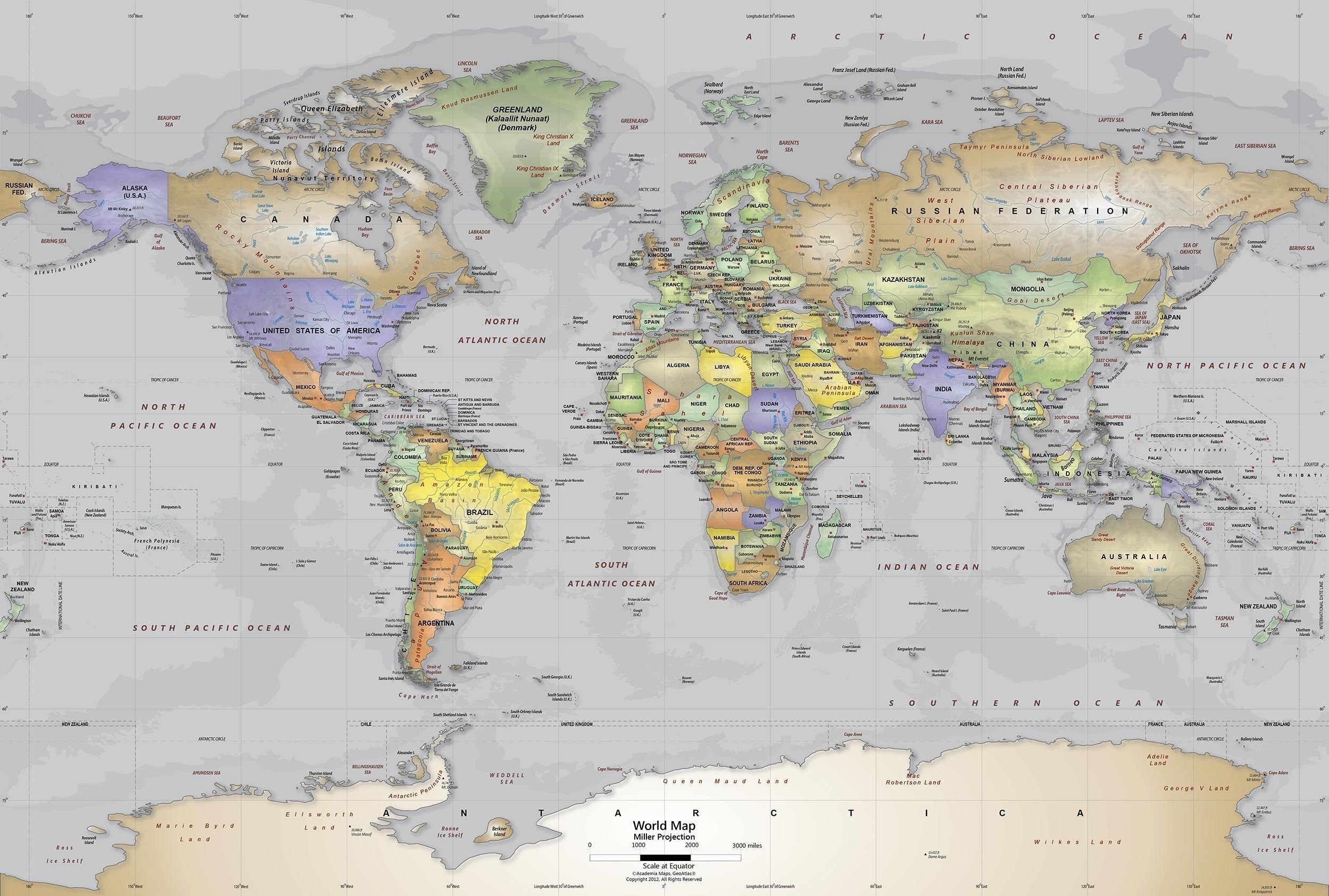 World Map High Resolution Wallpapers