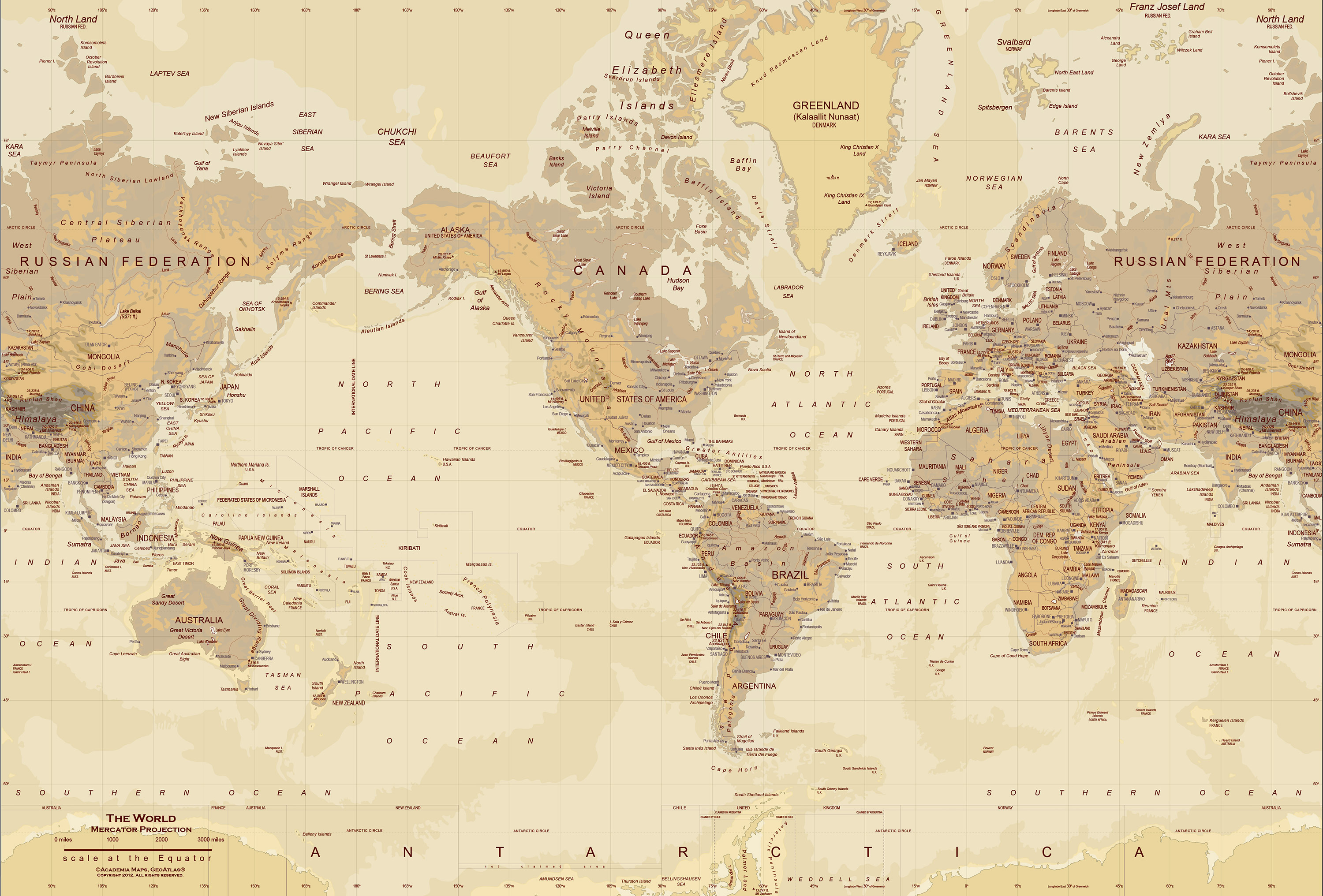 World Map High Resolution Wallpapers