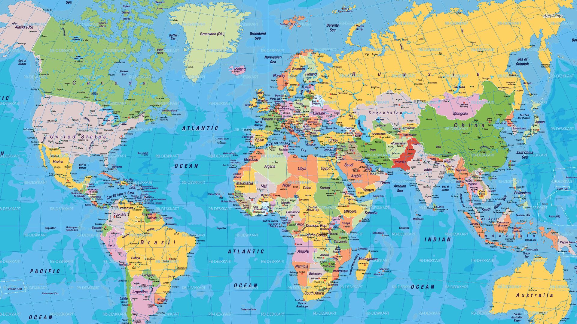 World Map Screensaver Wallpapers