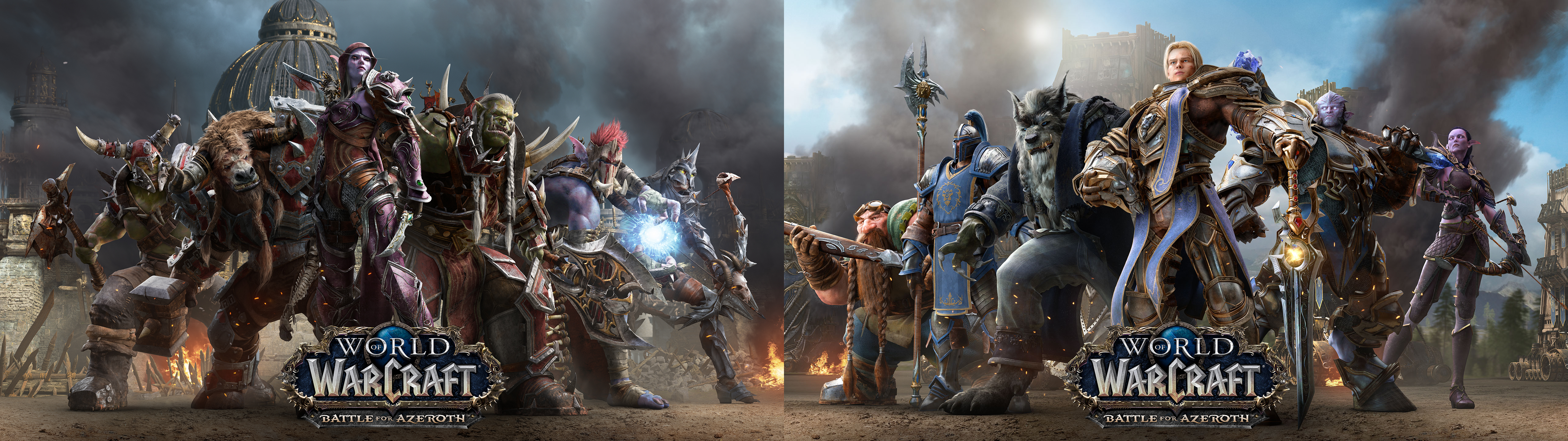 world of warcraft dual monitor Wallpapers