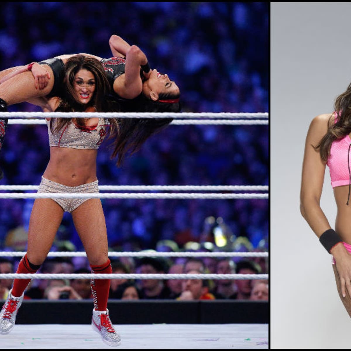 WWE Nikki Bella in Wrestling Ring Pose Wallpapers