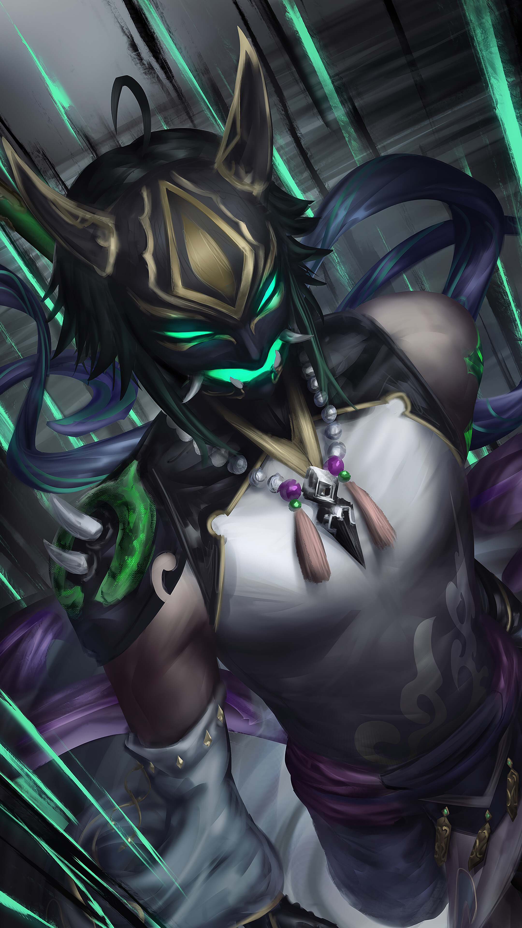 Xiao NNAA Mask Genshin Impact Wallpapers