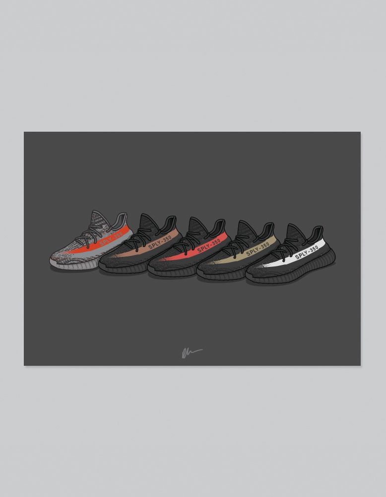 Yeezy Shoes Cartoon Wallpapers