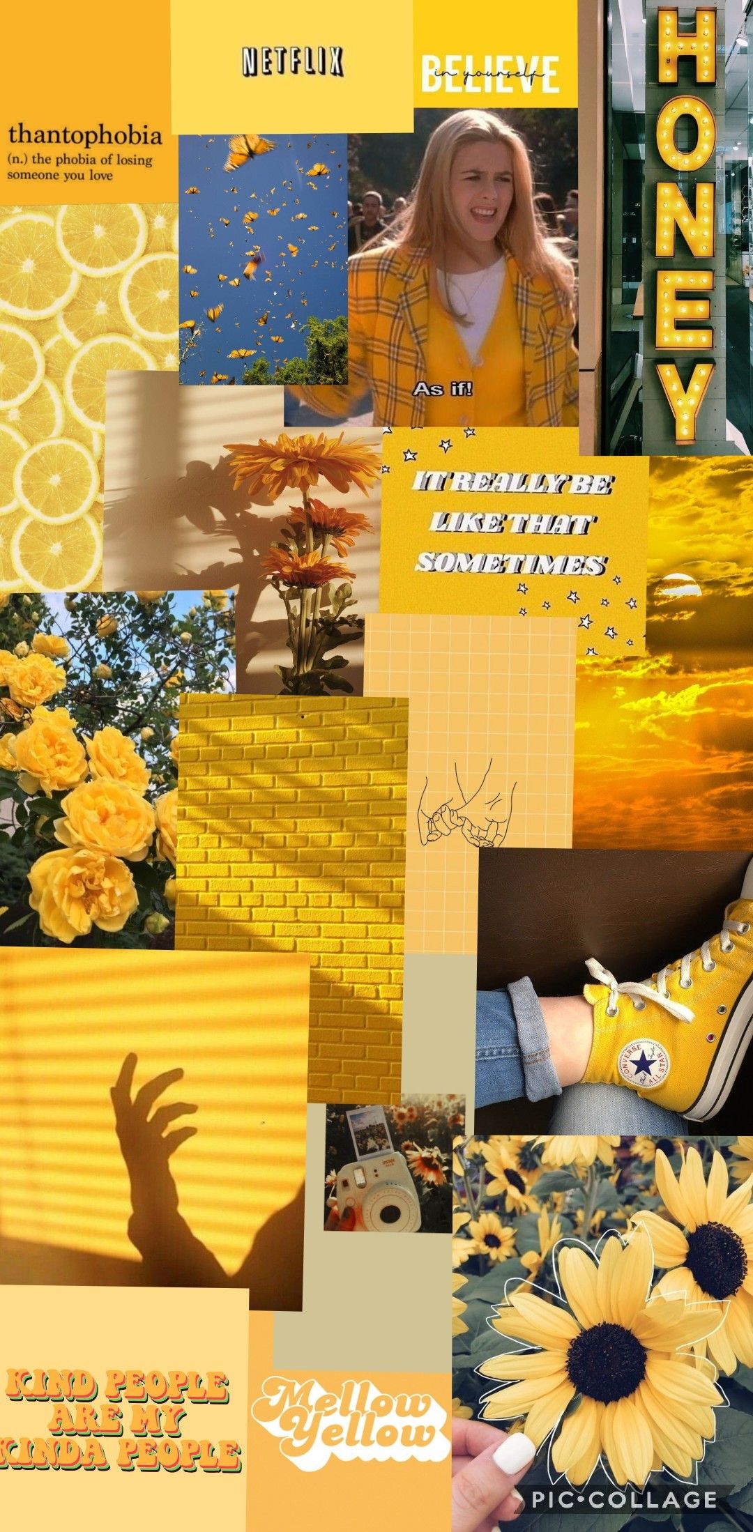 Yellow Aesthetic Collage Wallpapers