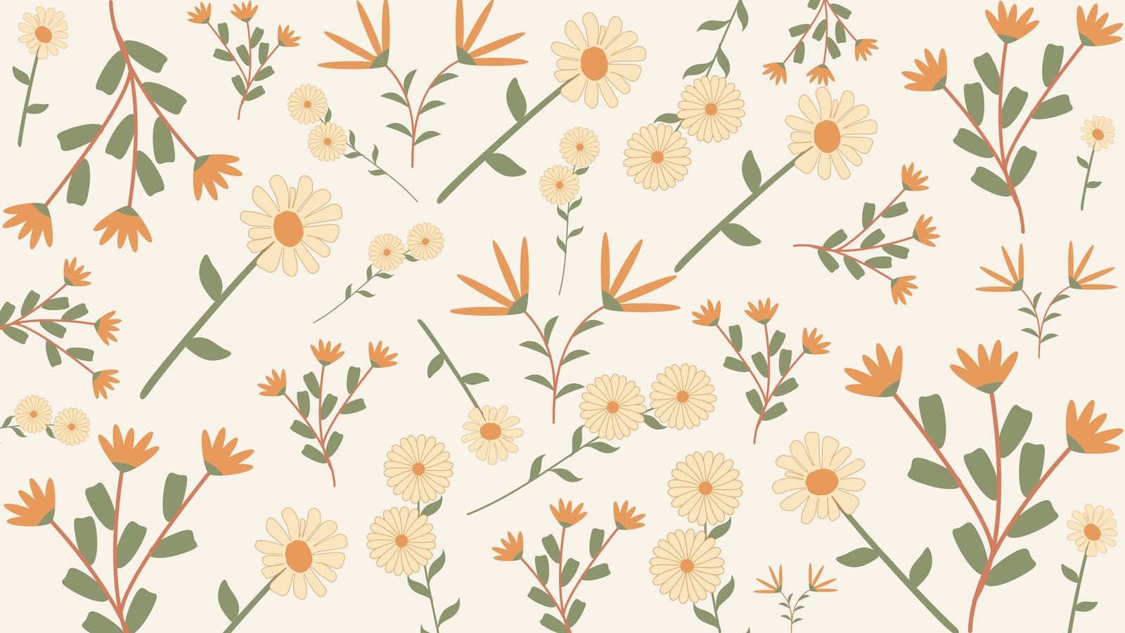 Yellow Aesthetic Flower Desktop Wallpapers