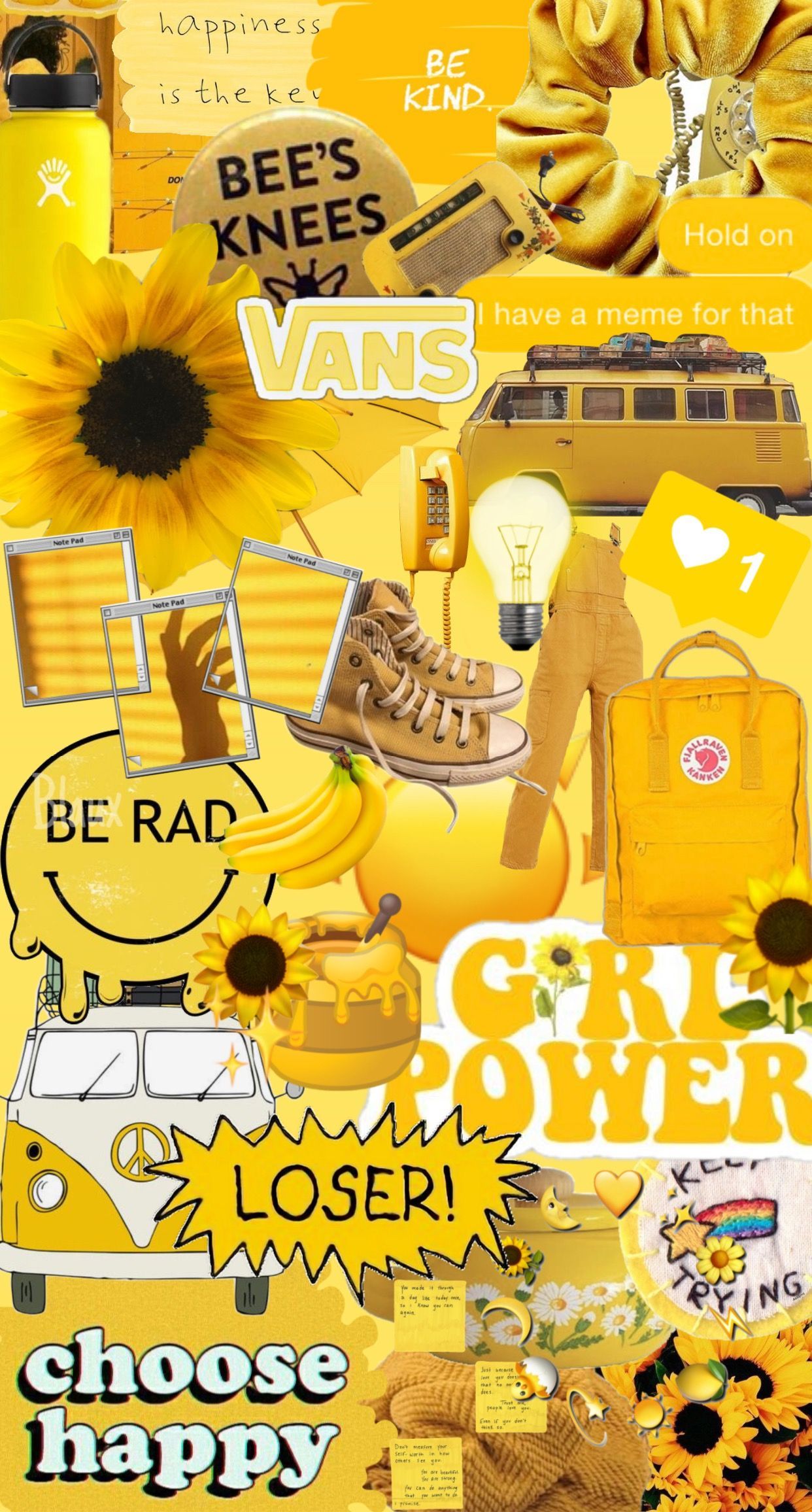 Yellow Aesthetic Photo Collage Wallpapers