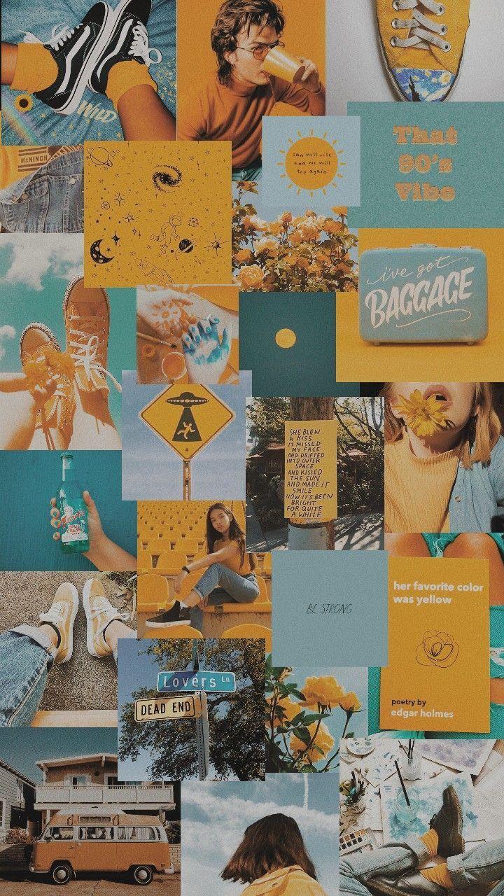 Yellow Aesthetic Photo Collage Wallpapers