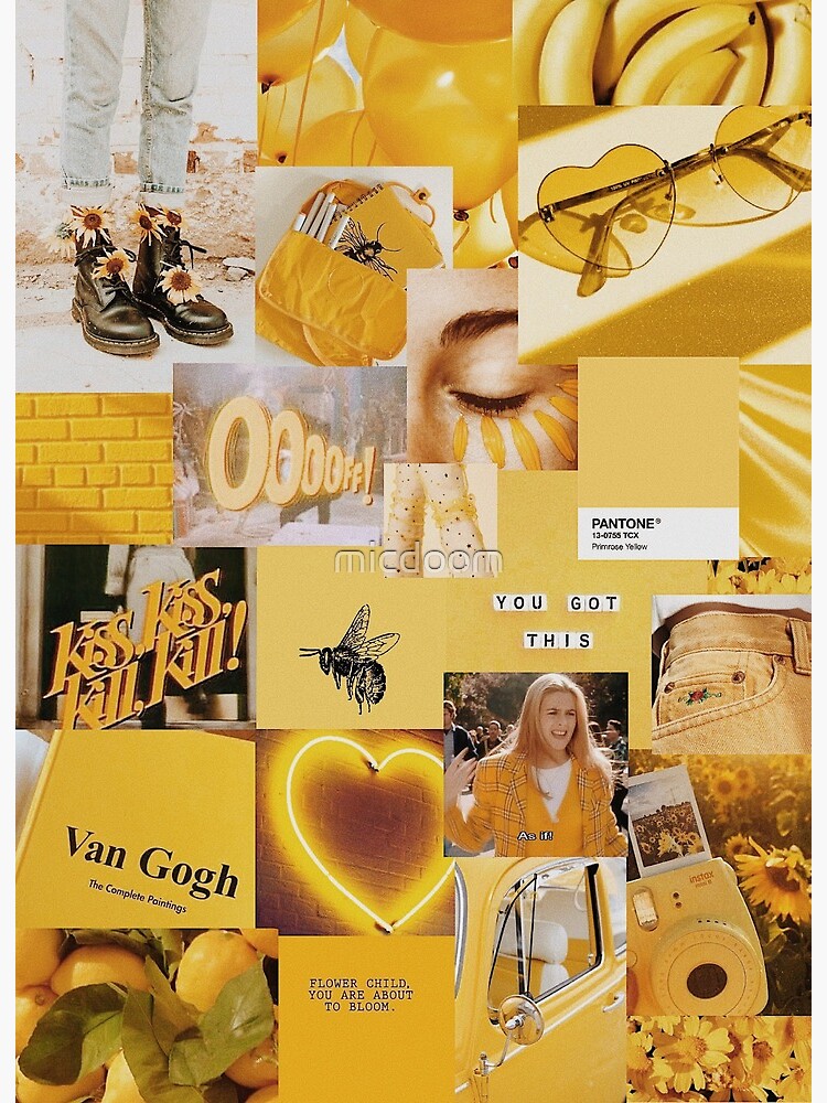 Yellow Aesthetic Photo Collage Wallpapers