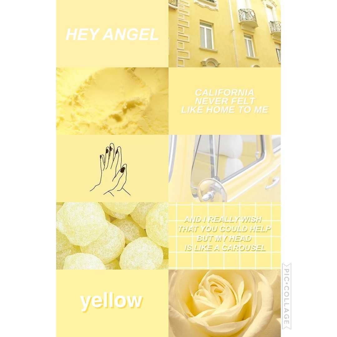 Yellow Aesthetic Photo Collage Wallpapers