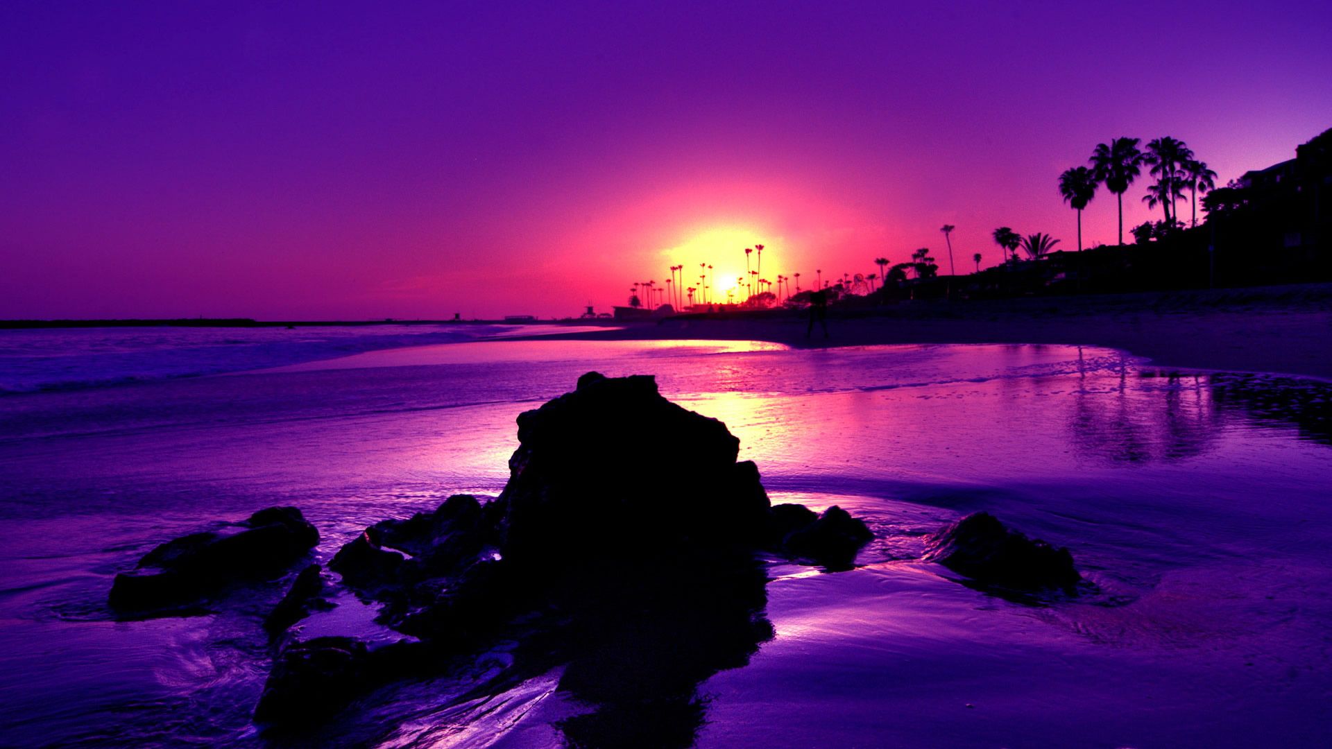 Yellow And Purple Sunset Wallpapers