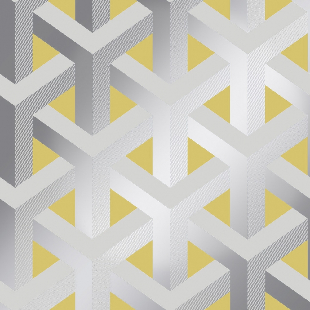 Yellow And White Geometric Wallpapers