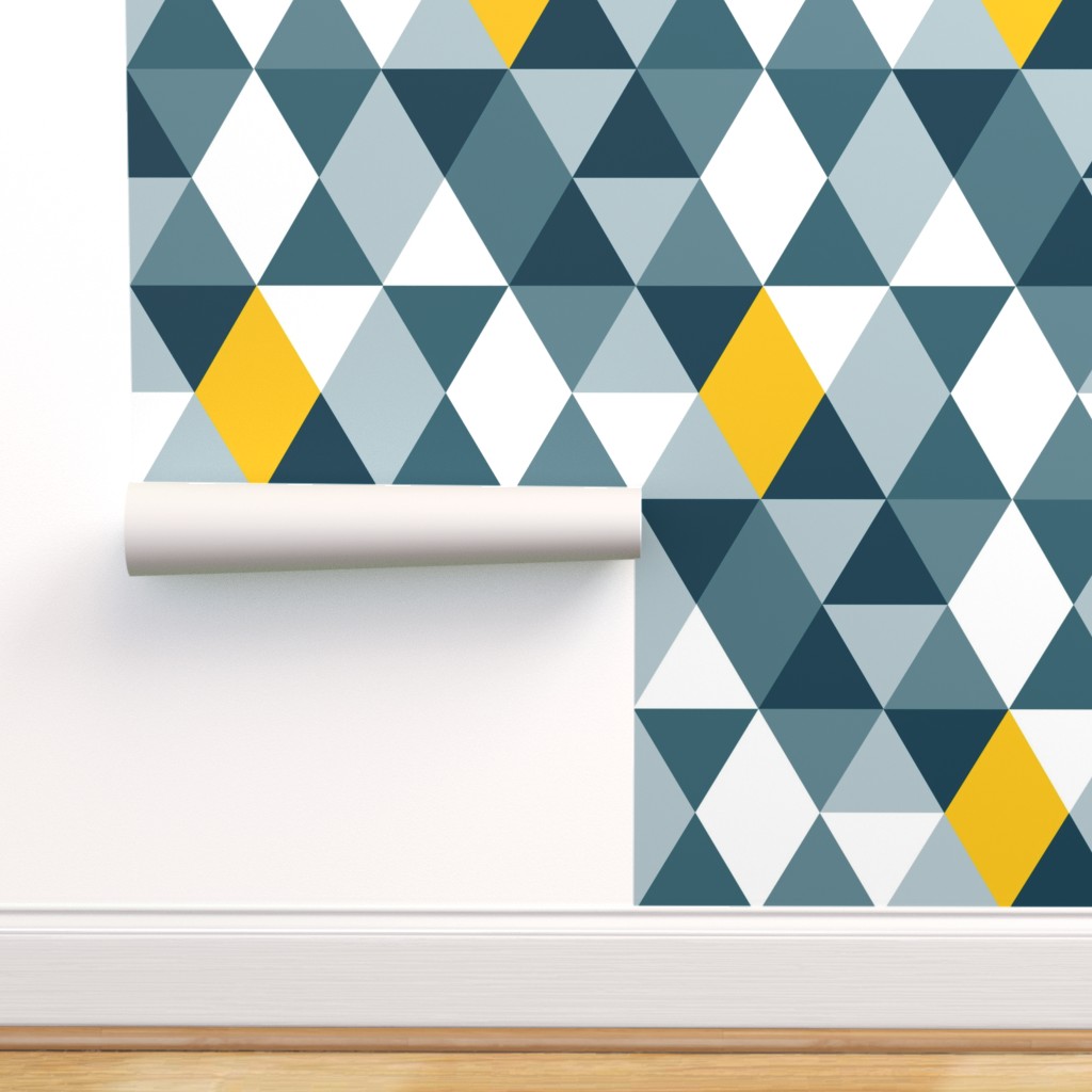 Yellow And White Geometric Wallpapers