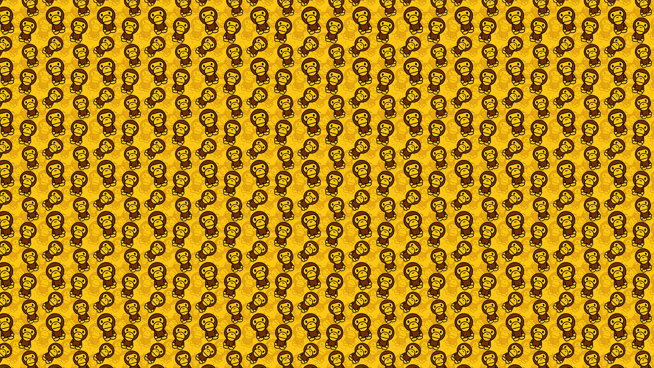 Yellow Bape Background