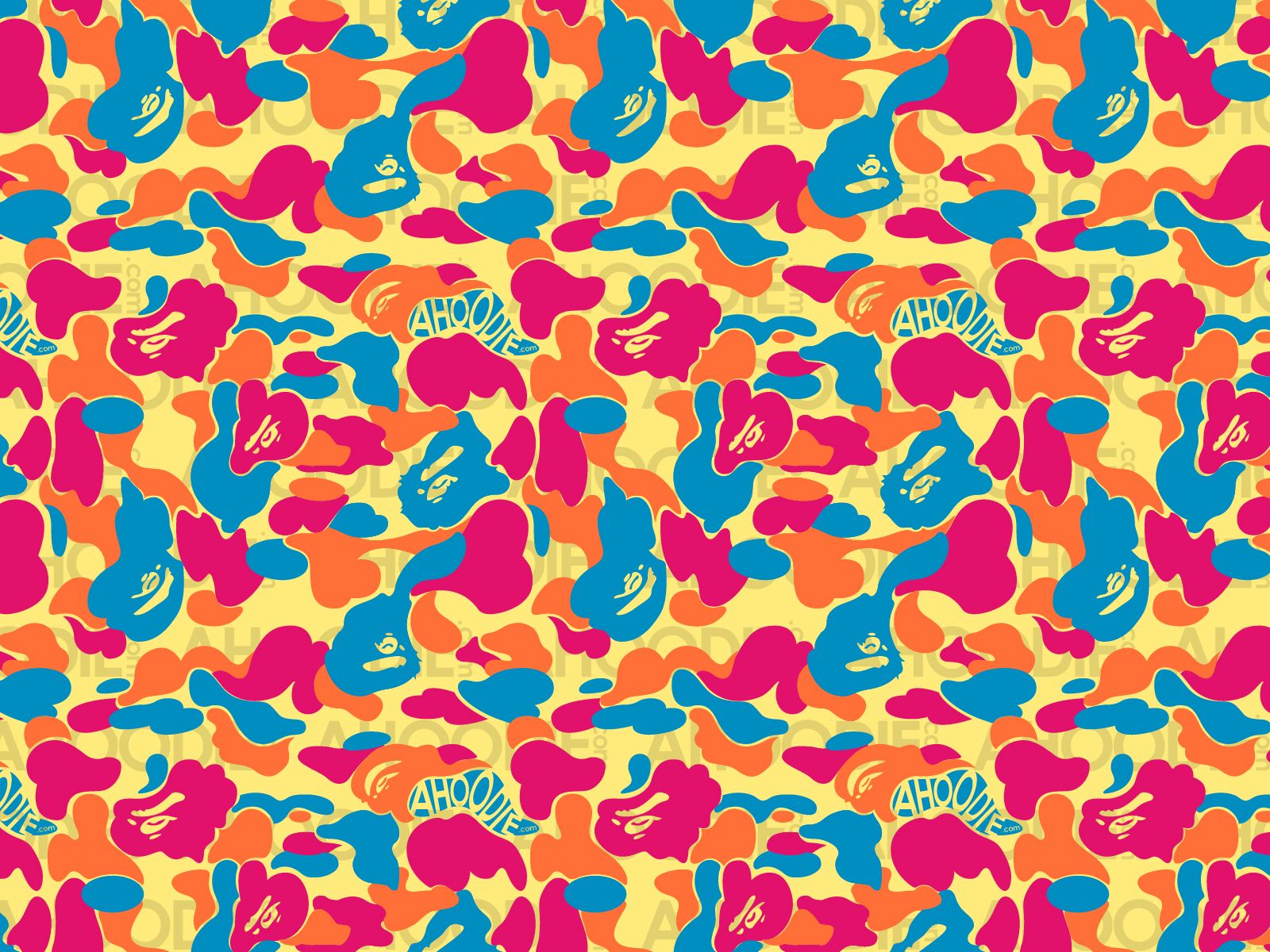 Yellow Bape Camo Wallpapers