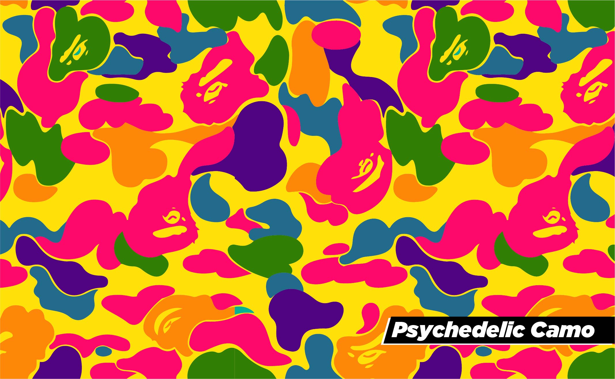 Yellow Bape Camo Wallpapers