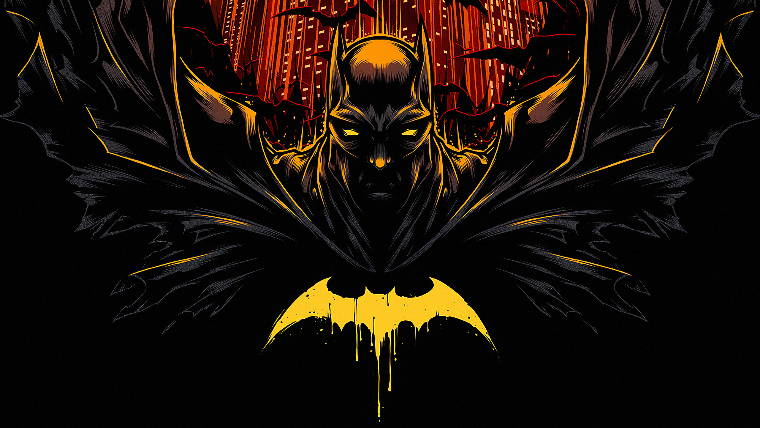 Yellow Batman Background