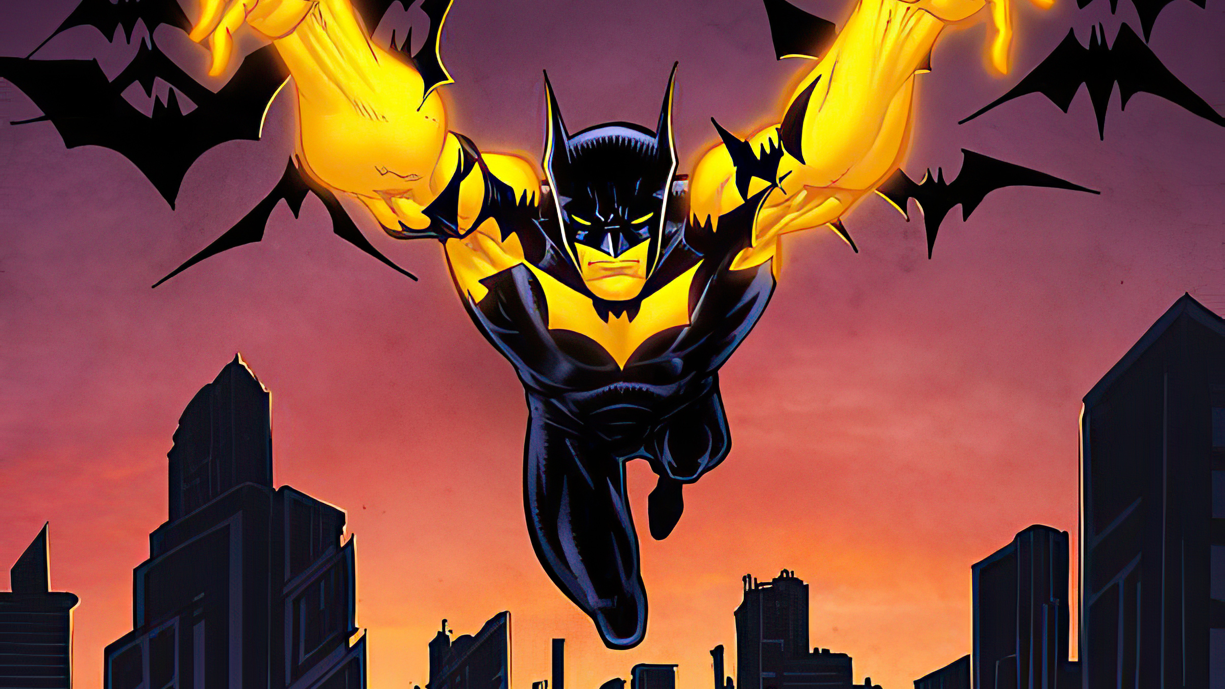 Yellow Batman Background