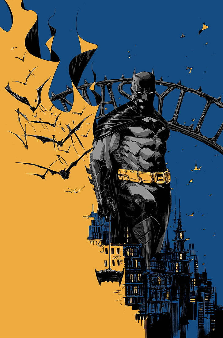 Yellow Batman Background