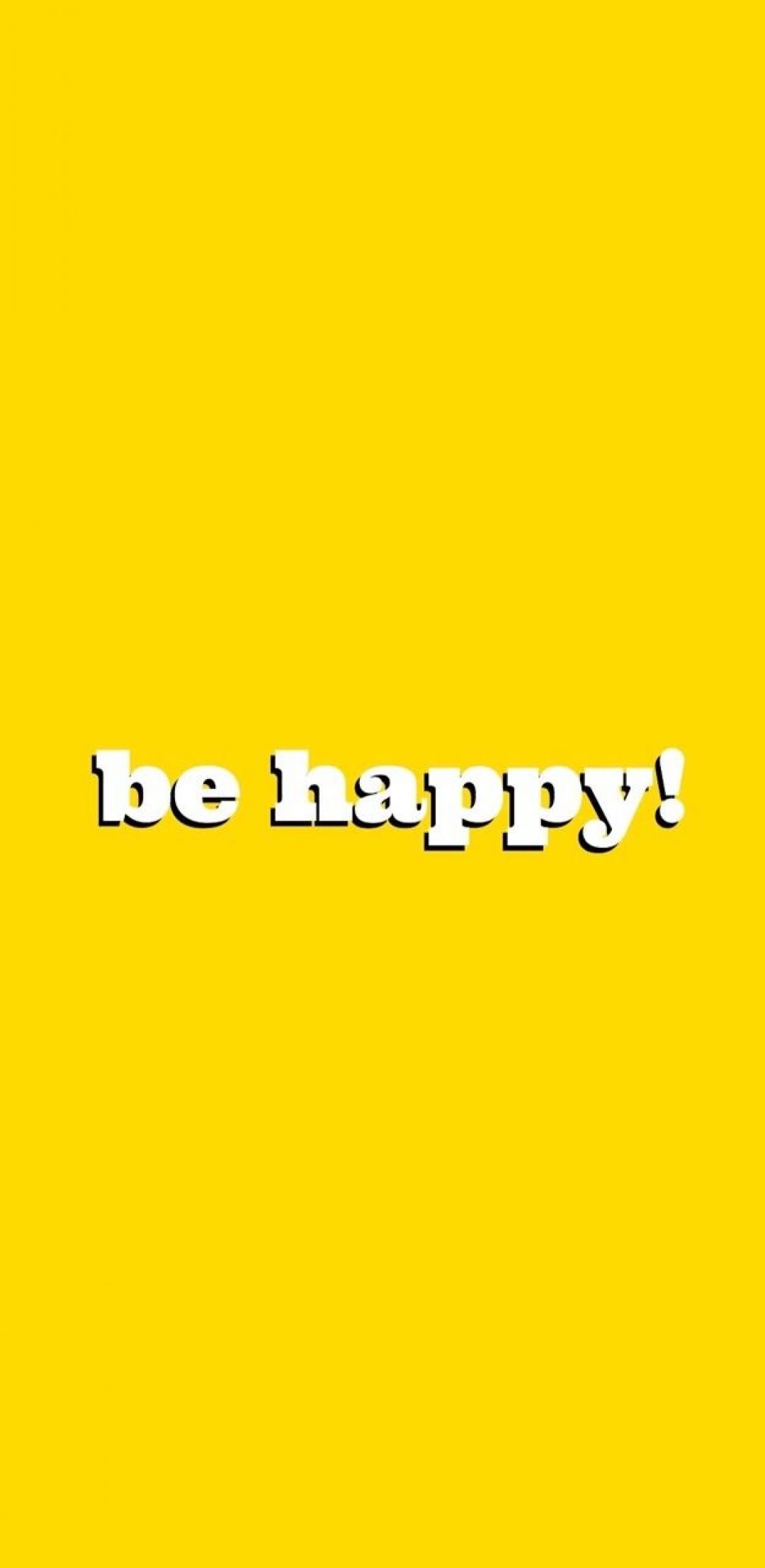 Yellow Be Happy Wallpapers