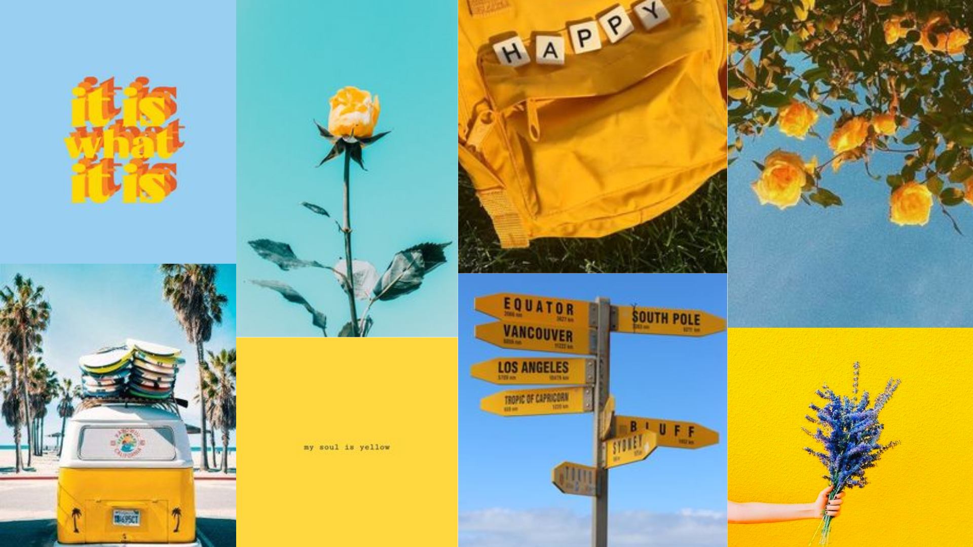 Yellow Blue Aesthetic Wallpapers