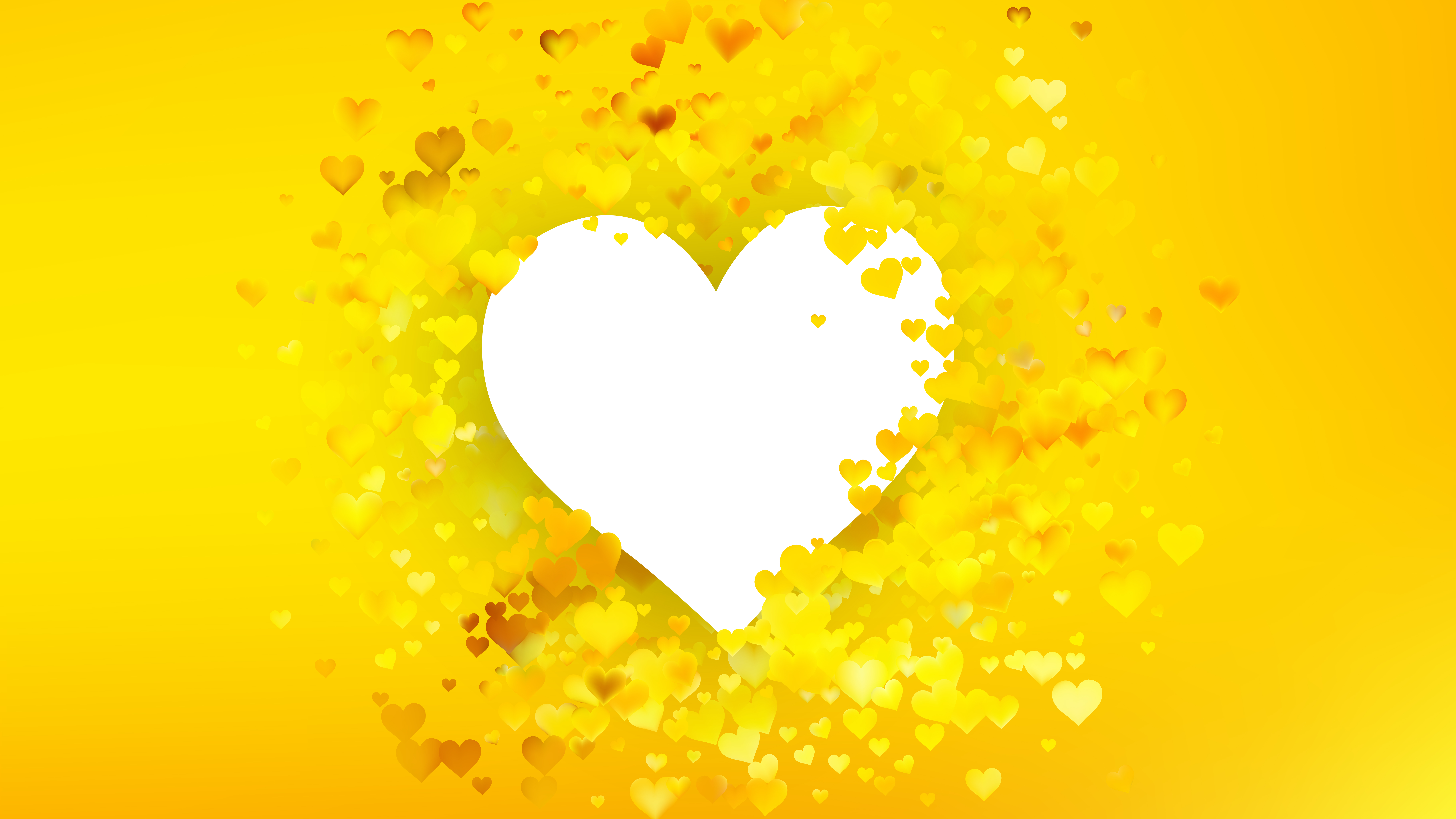 Yellow Hearts Wallpapers